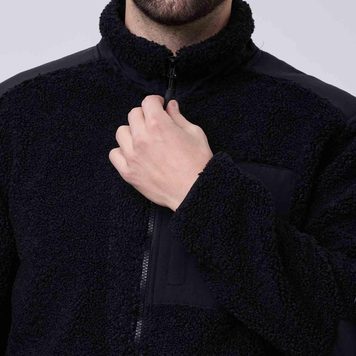 Polar Hombre Full Zipper Antelina Negro-3