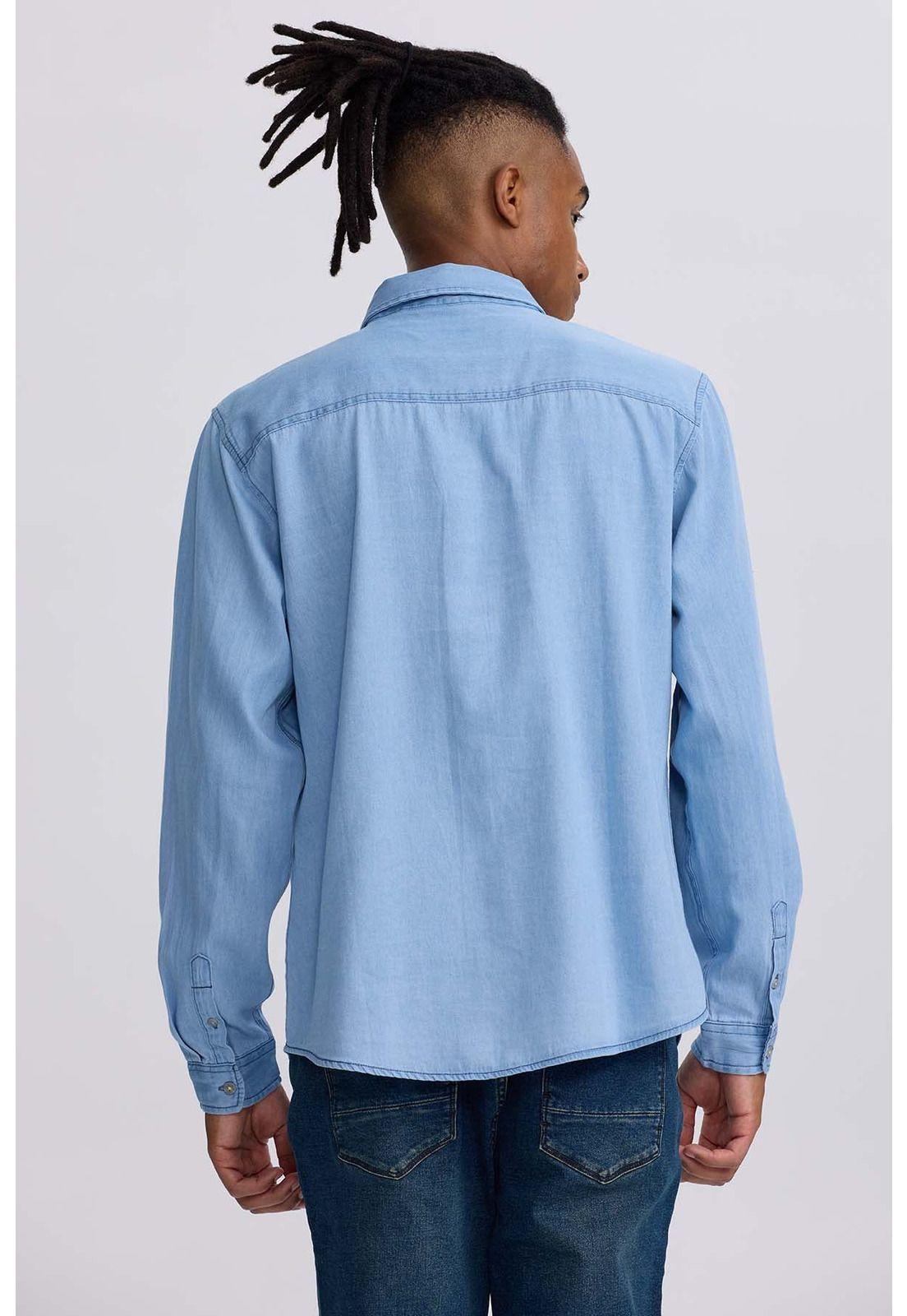 Camisa Hombre Clásica Dallas Azul-2