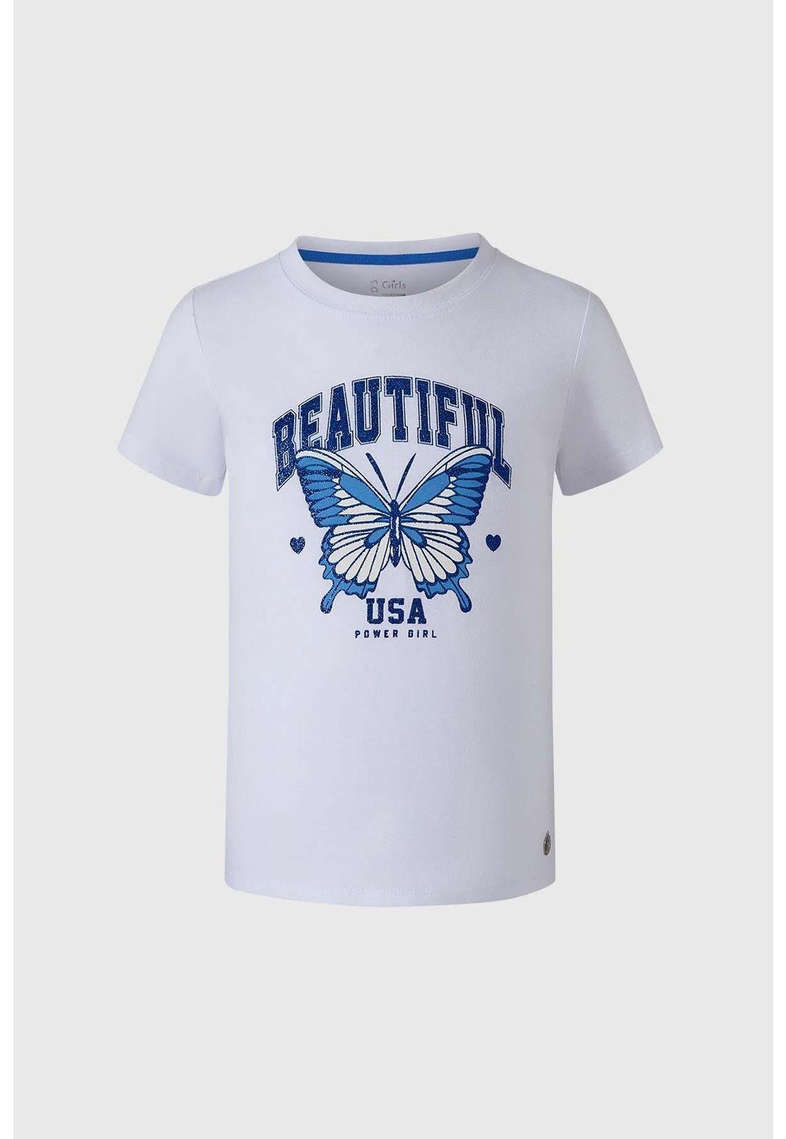 Polera Niña Print Blanco-0