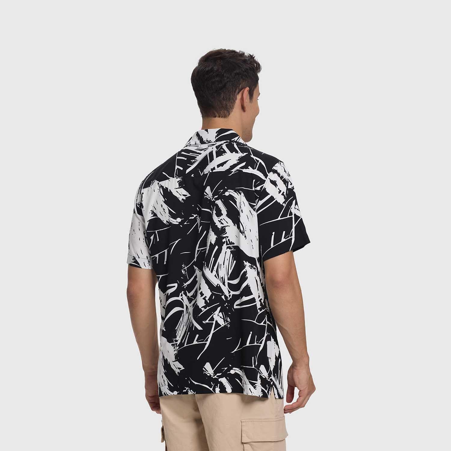 Camisa Hombre Full Print Negro I Fashion's Park-2