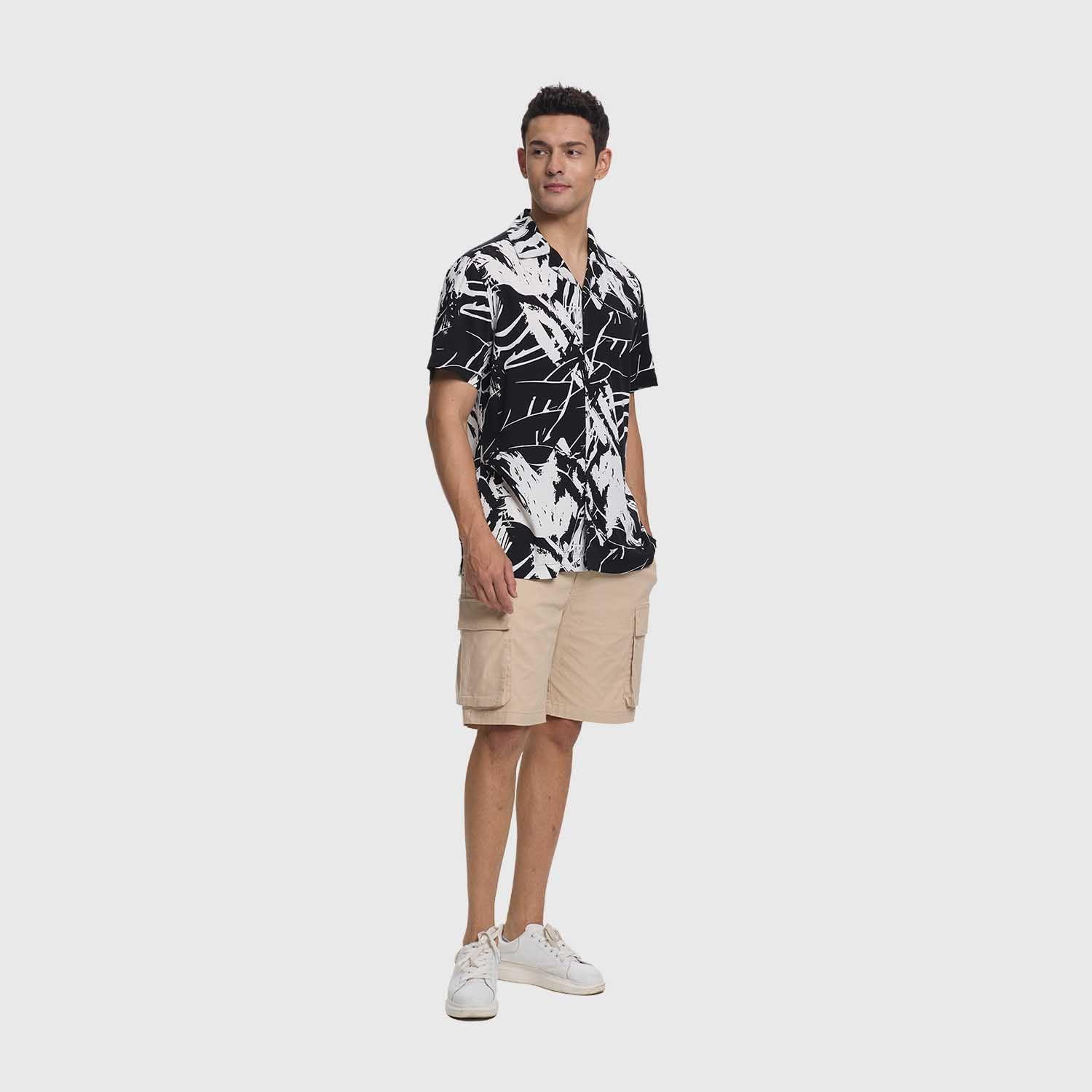 Camisa Hombre Full Print Negro I Fashion's Park-3