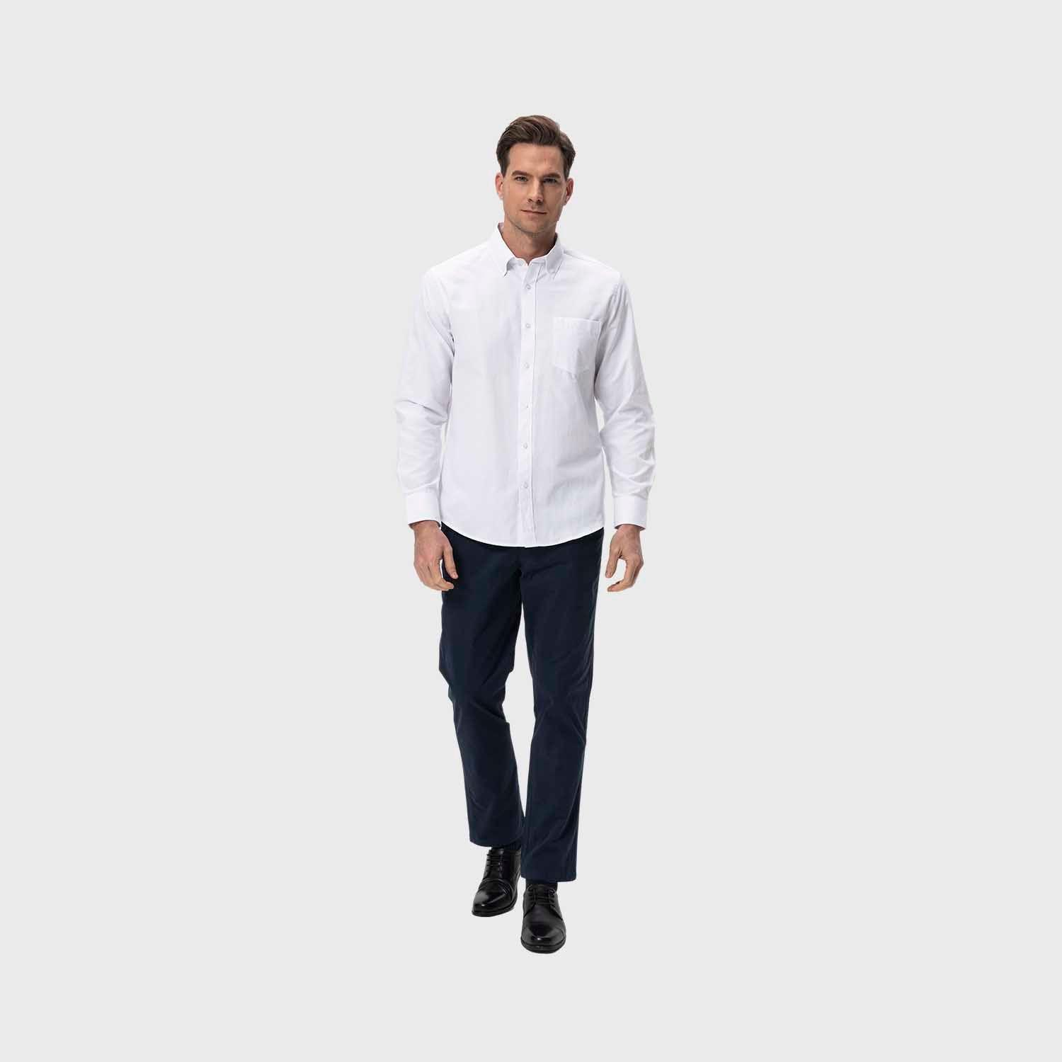 Camisa Hombre Oxford Blanco Fashion's Park-3
