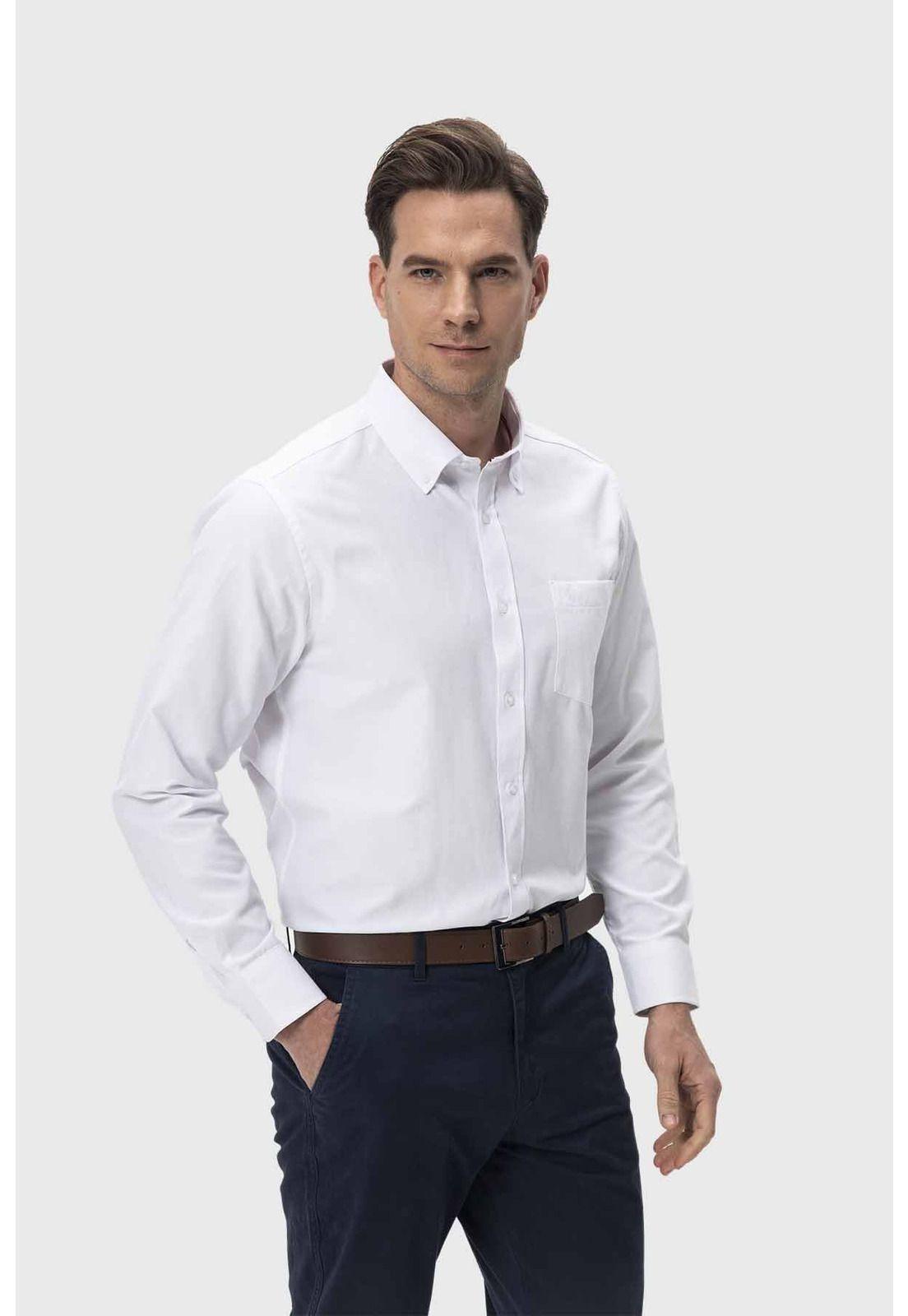 Camisa Hombre Oxford Blanco - ll-1