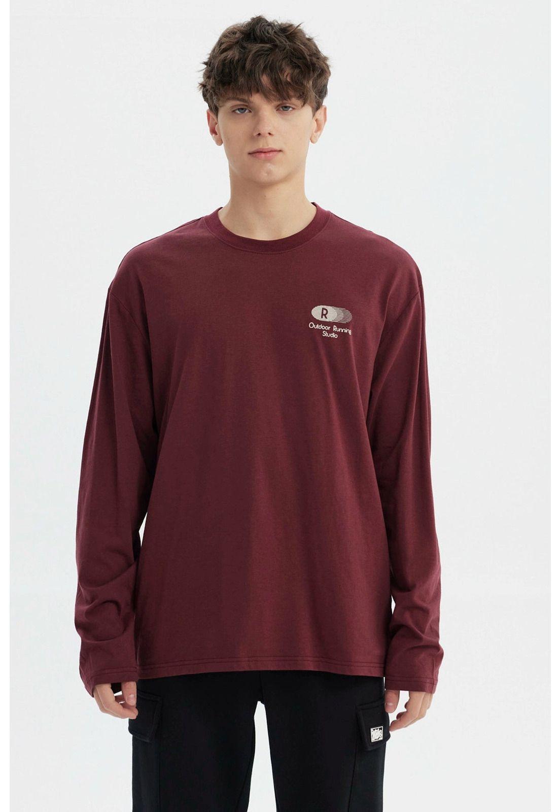 Polera Hombre Slim Burdeo - ll-0