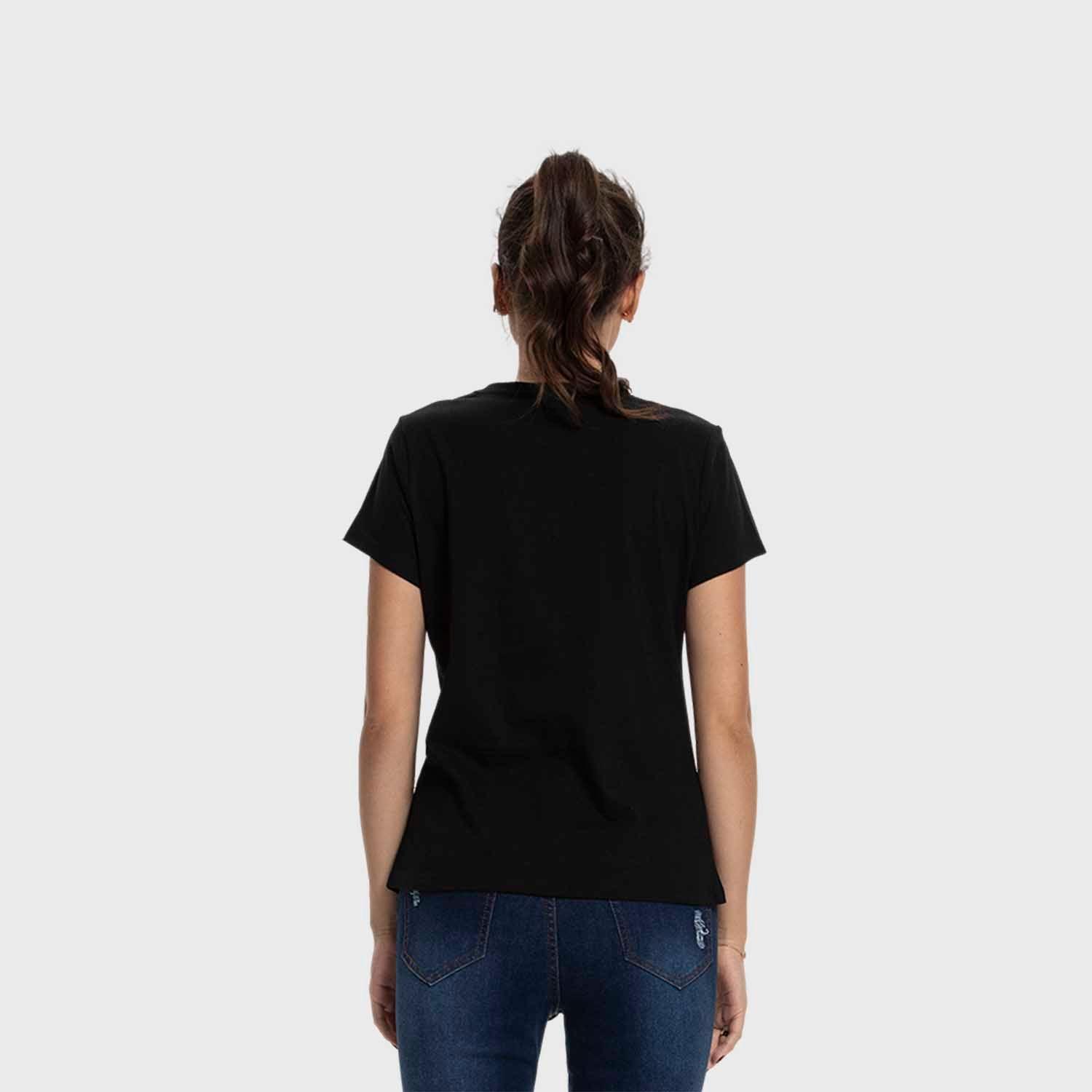 Polera Mujer Básica Print Negro / Verde Fashion's Park-2