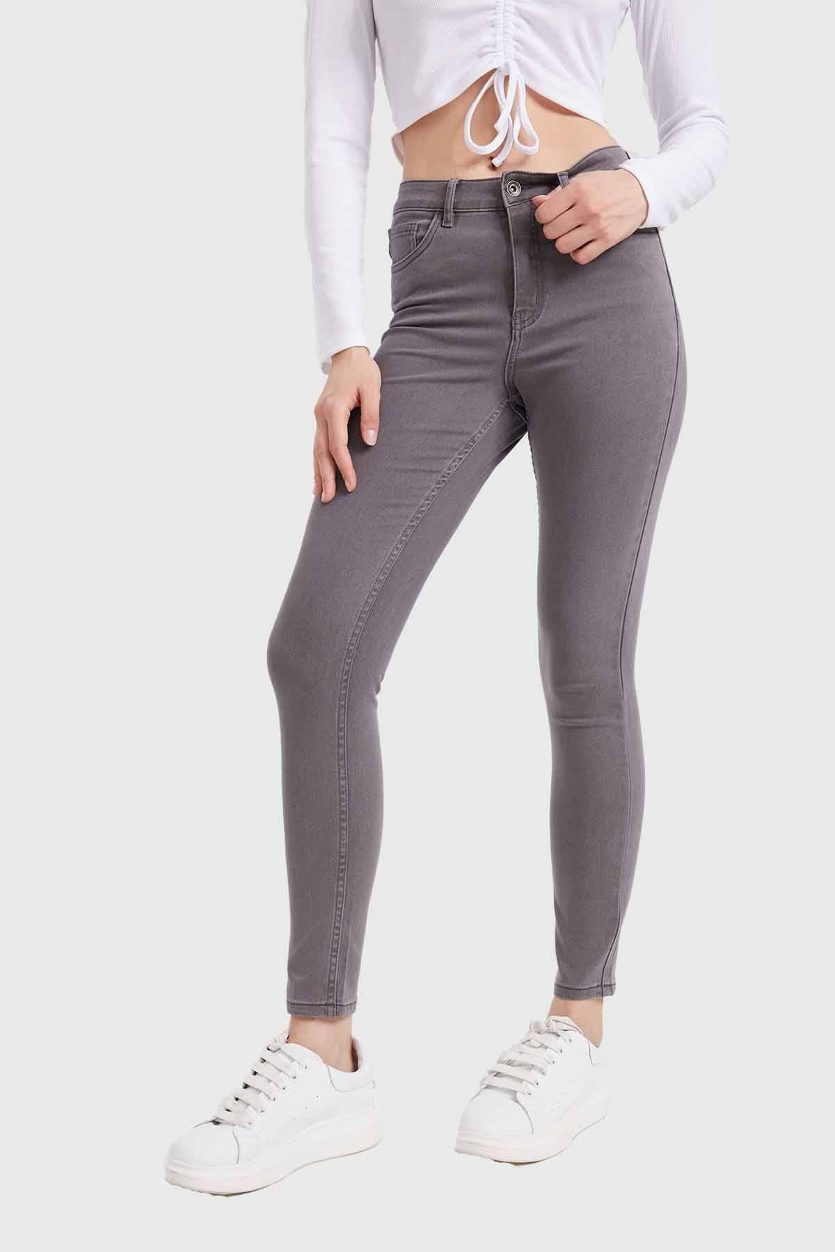 Jeans Mujer Skinny Emilia Gris-0
