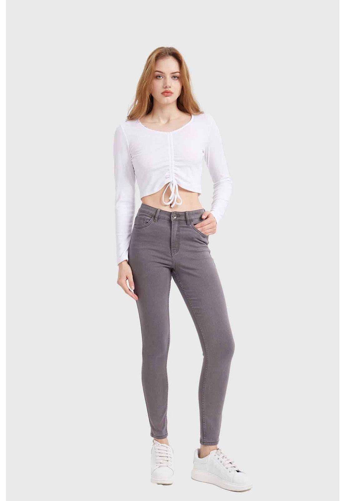 Jeans Mujer Skinny Emilia Gris - lll-3