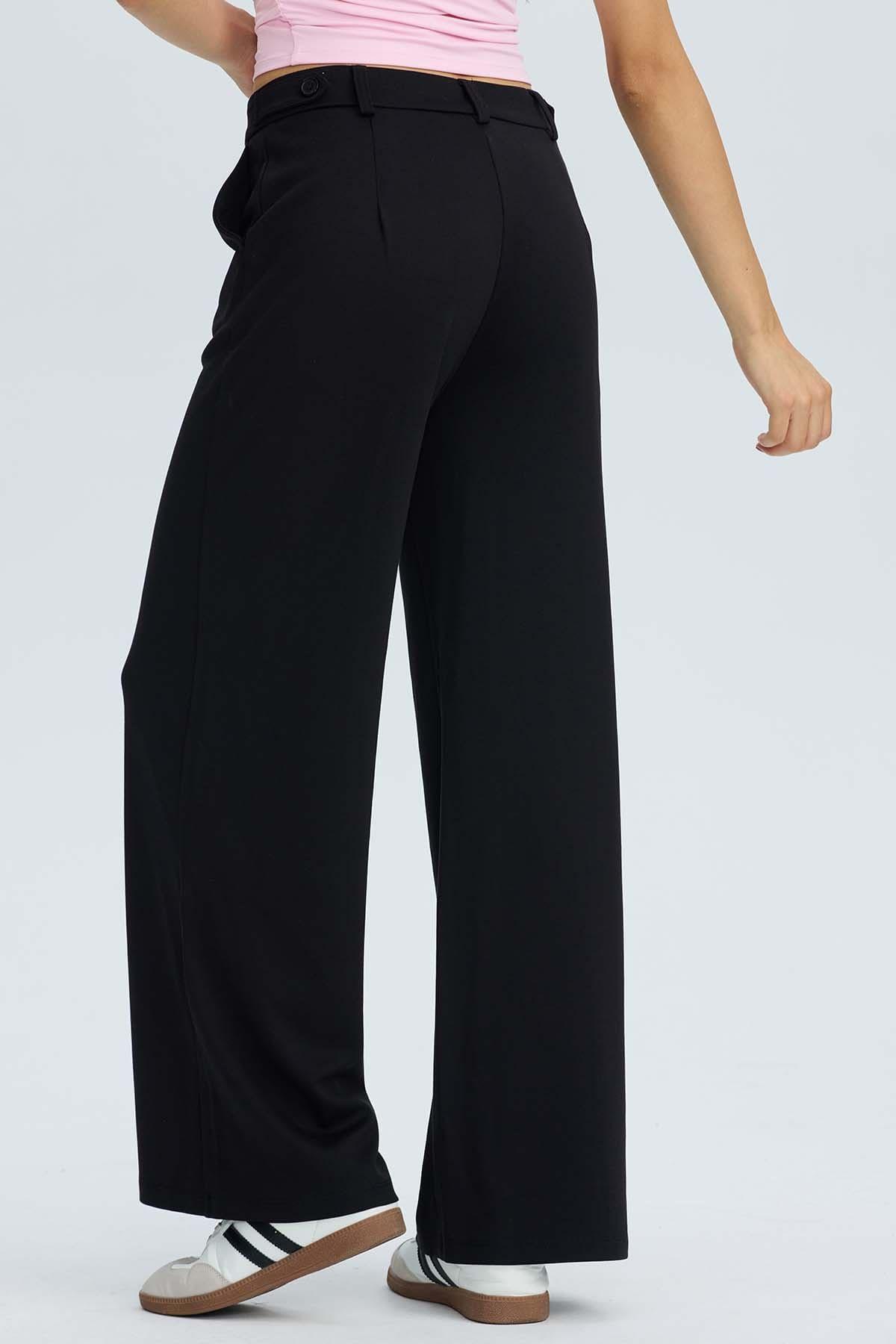 Pantalón Mujer Sastrero Negro-1