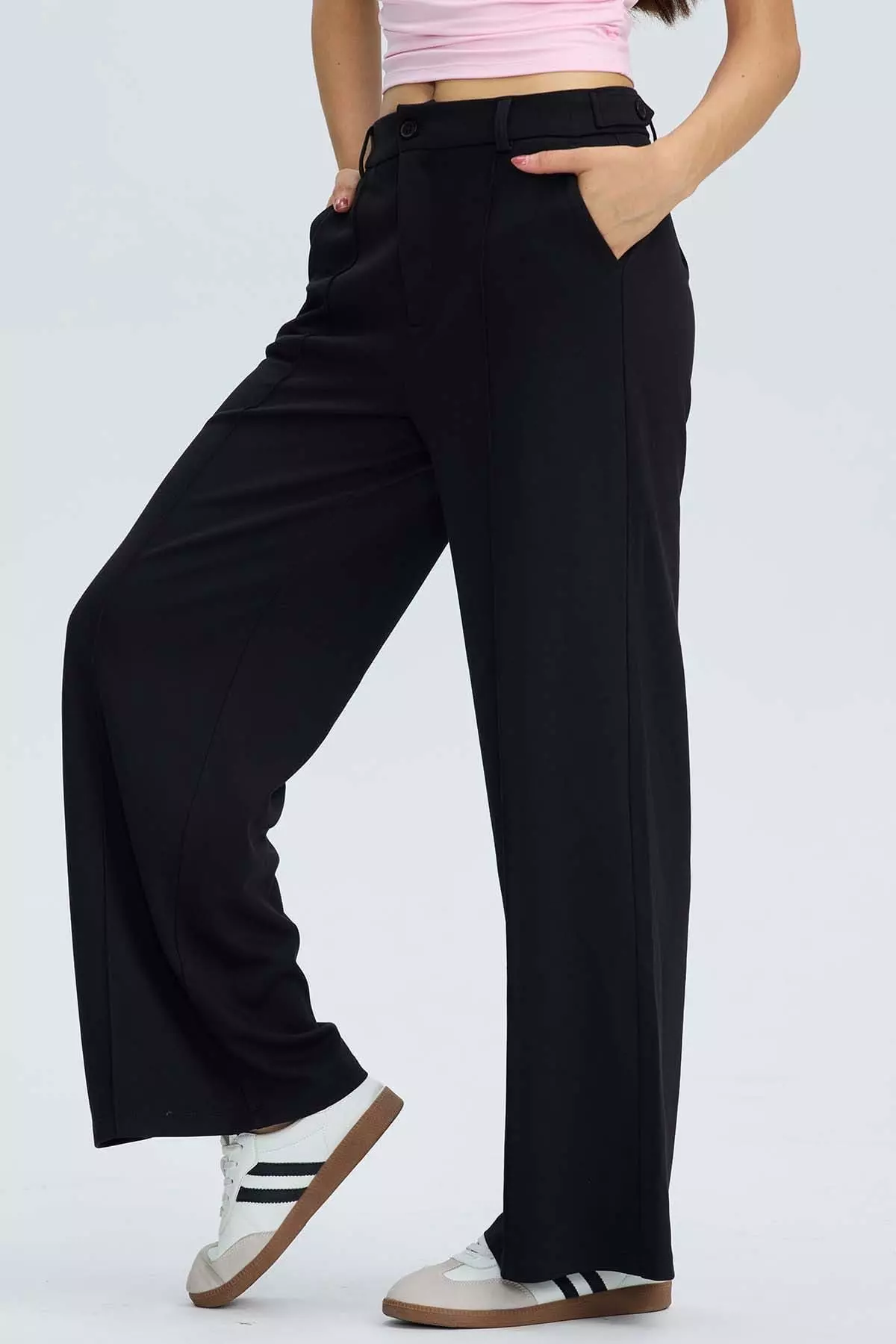 Pantalón Mujer Sastrero Negro-2