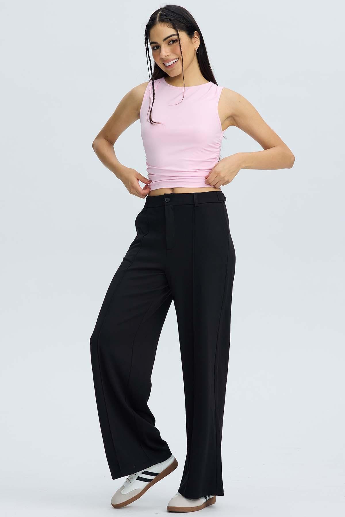 Pantalón Mujer Sastrero Negro-3