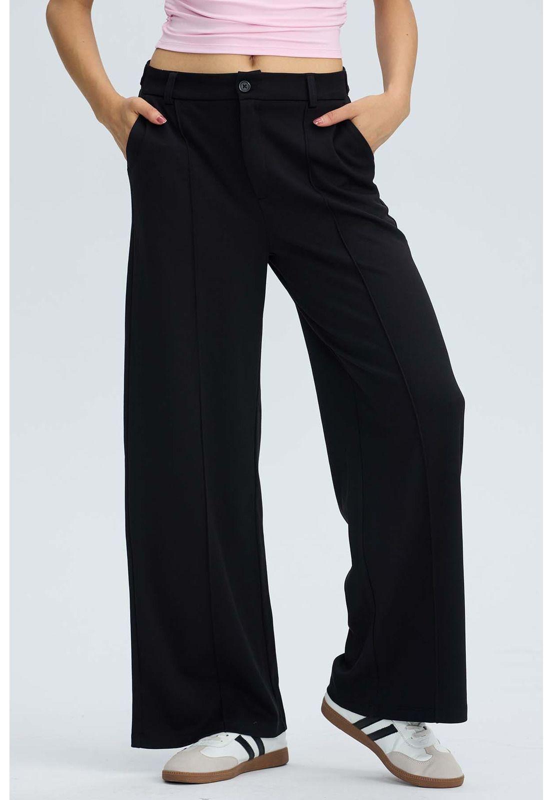 Pantalón Mujer Sastrero Negro - lll-1