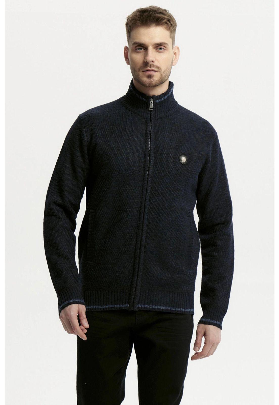 Sweater Hombre Slim Azul Marino-0