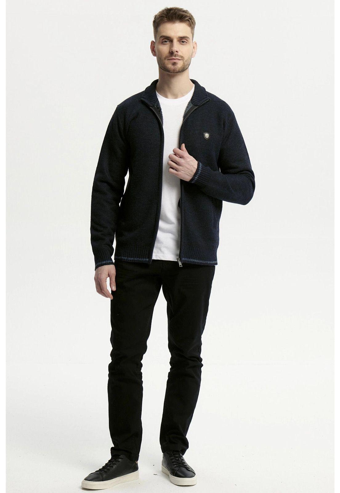 Sweater Hombre Slim Azul Marino-3