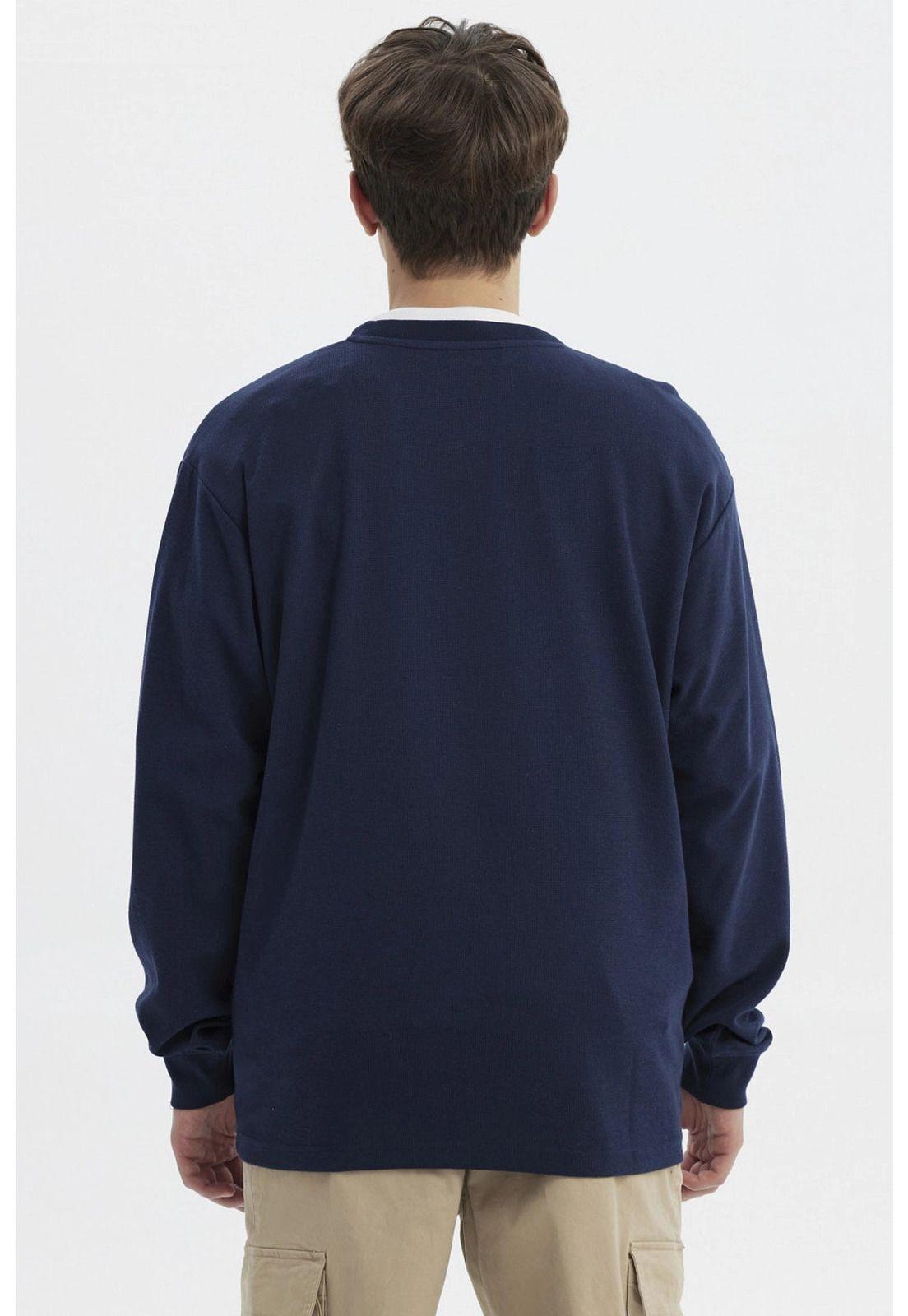 Polera Hombre Slim Azul - ll-2