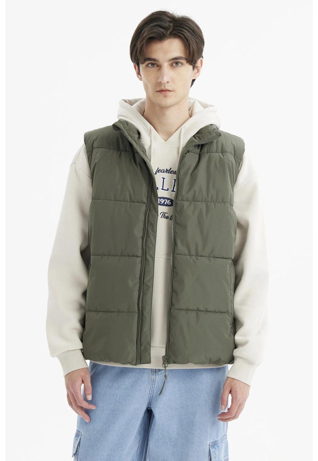 Parka Hombre Puffa Lisa Verde Militar-0