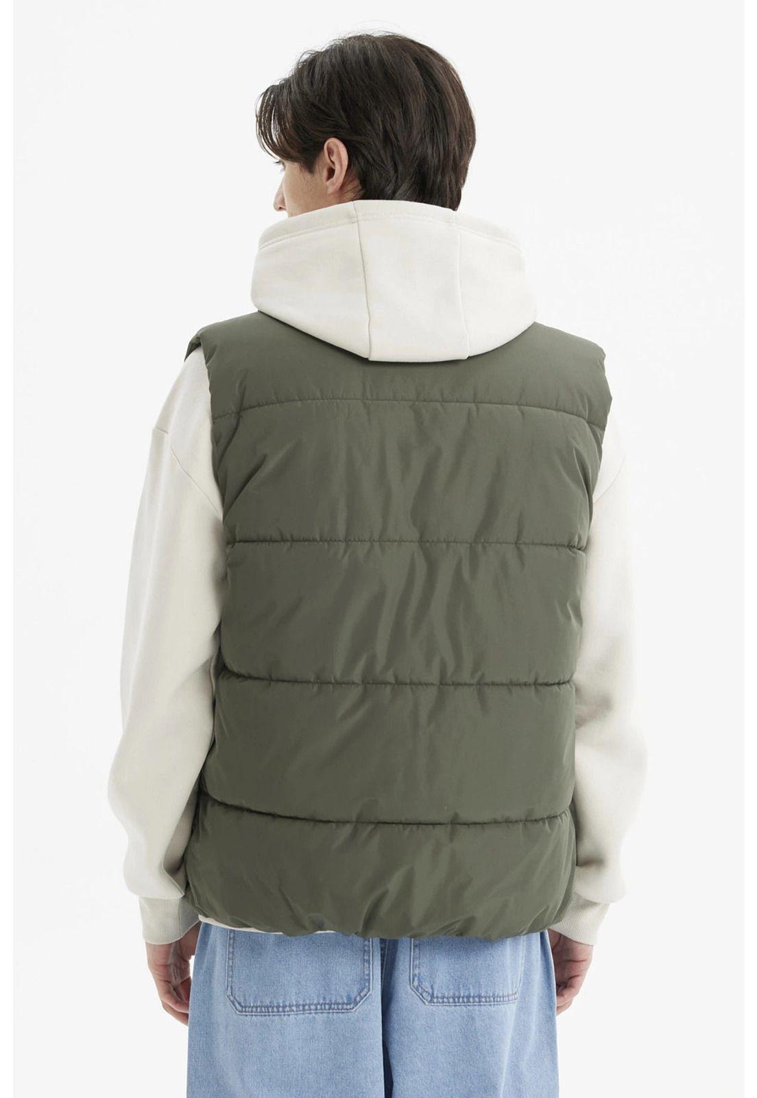 Parka Hombre Puffa Lisa Verde Militar-2