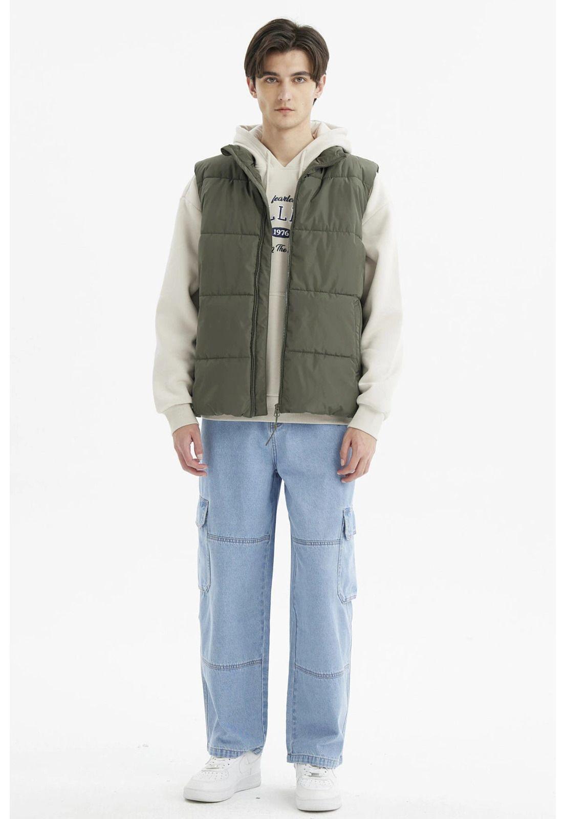 Parka Hombre Puffa Lisa Verde Militar-3