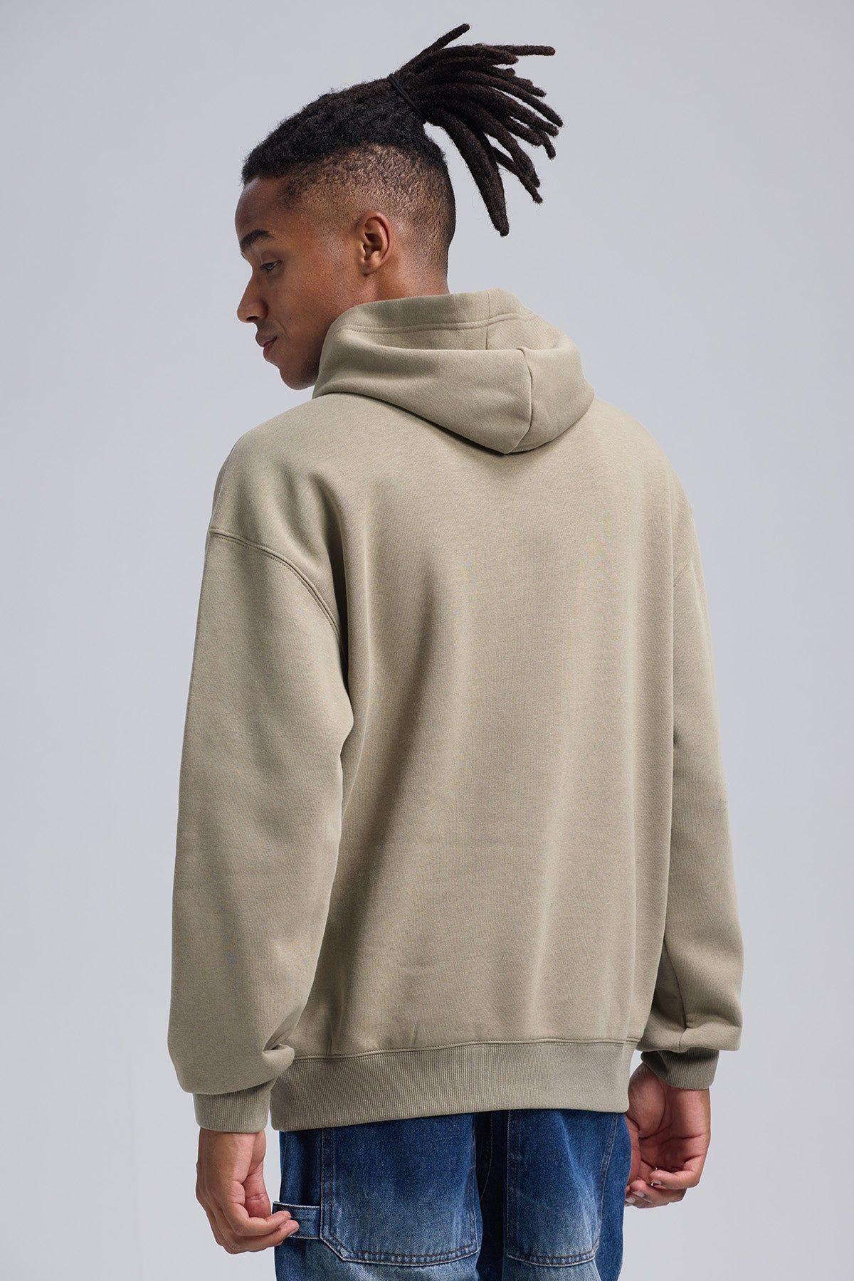 Polerón Hombre Hoodie Verde Militar II-2