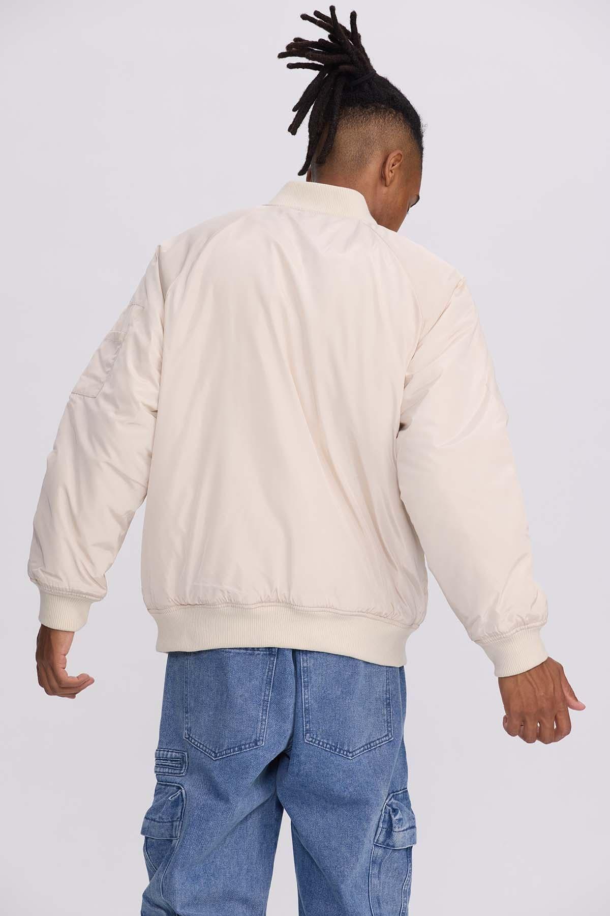 Chaqueta Hombre Bomber Beige-2