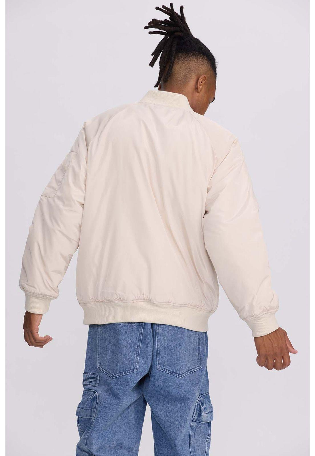 Chaqueta Hombre Bomber Beige-2