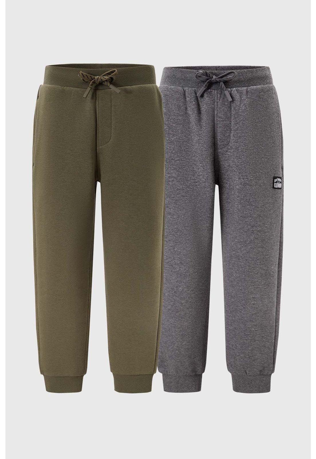 Pantalón Buzo Niño Bipack Verde - ll-0