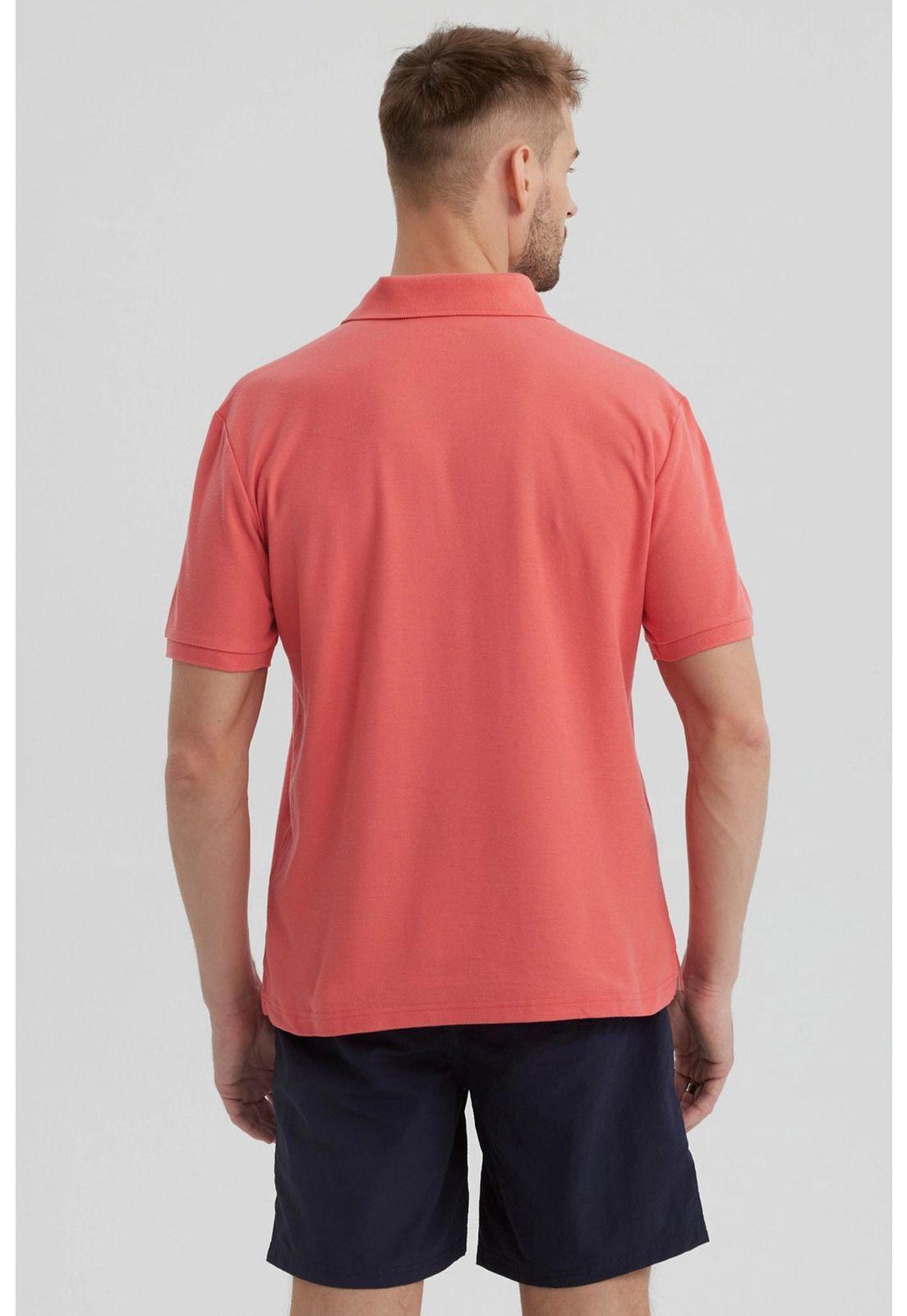 Polera Hombre Piqué Básica Lisa Sandía-2