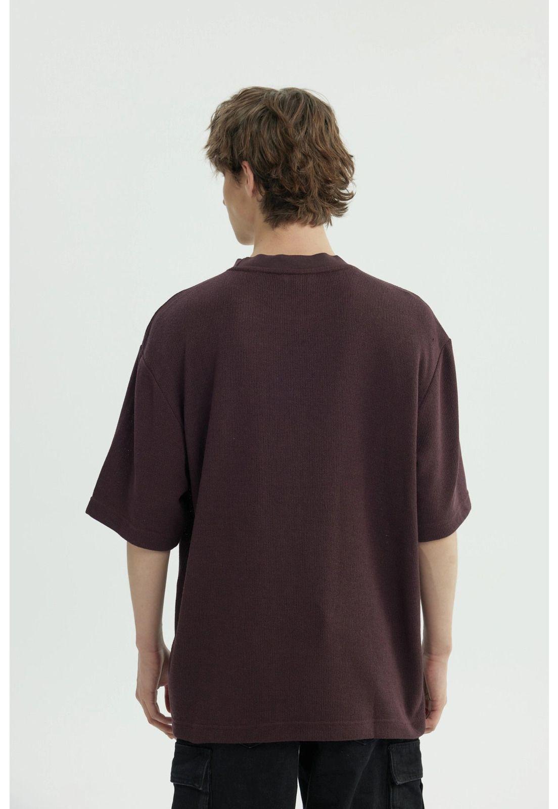Polera Hombre Oversize Burdeo - lV-2