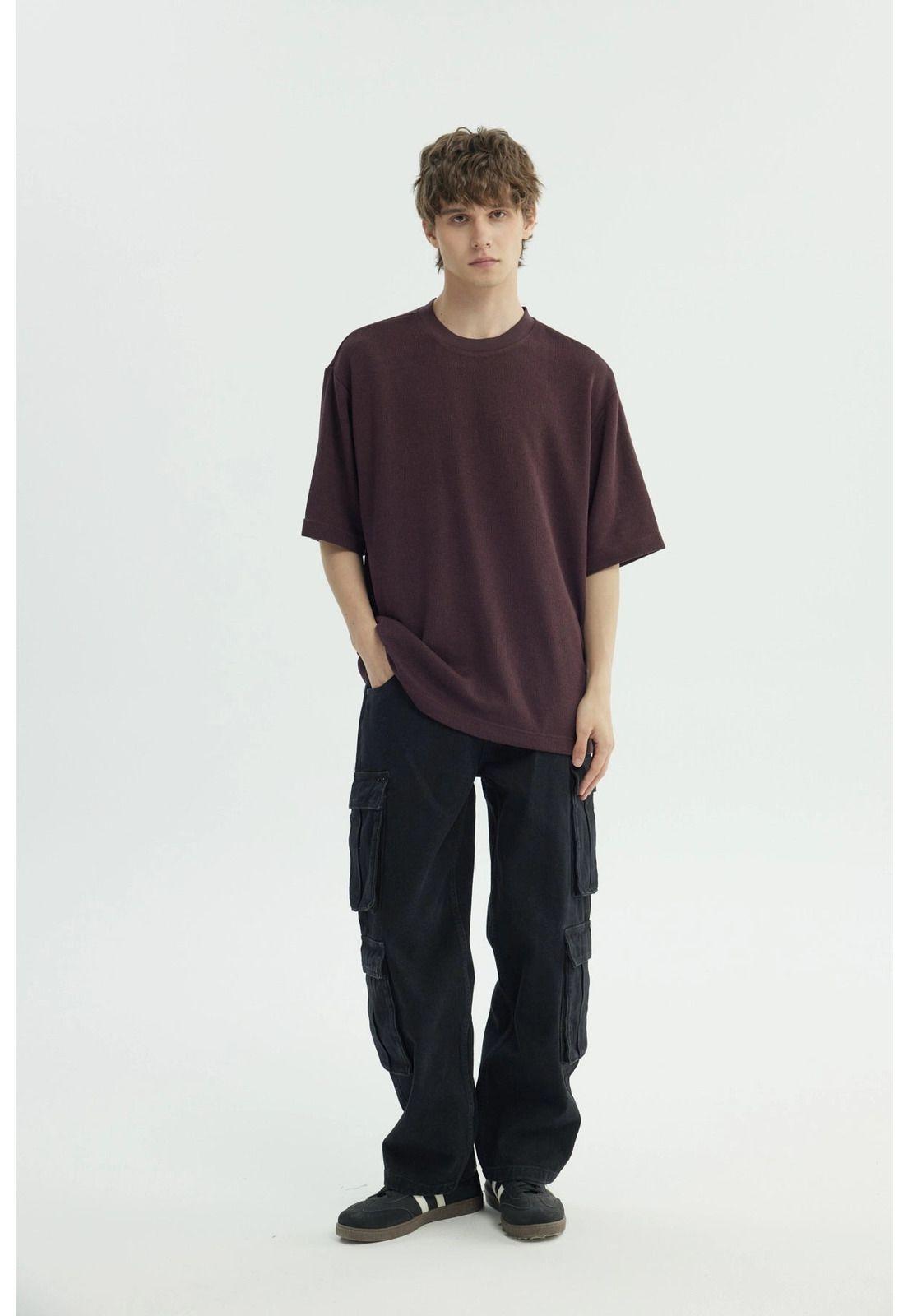 Polera Hombre Oversize Burdeo - lV-3
