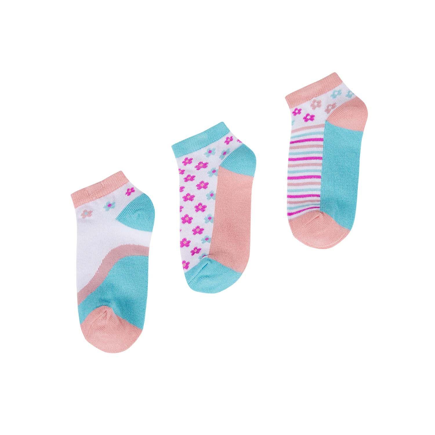 Calceta Niña Tripack Deportiva Damasco Fashion's Park-0