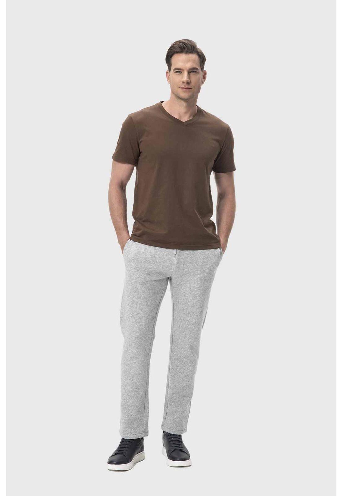 Pantalón Buzo Hombre Calce Recto Gris-3