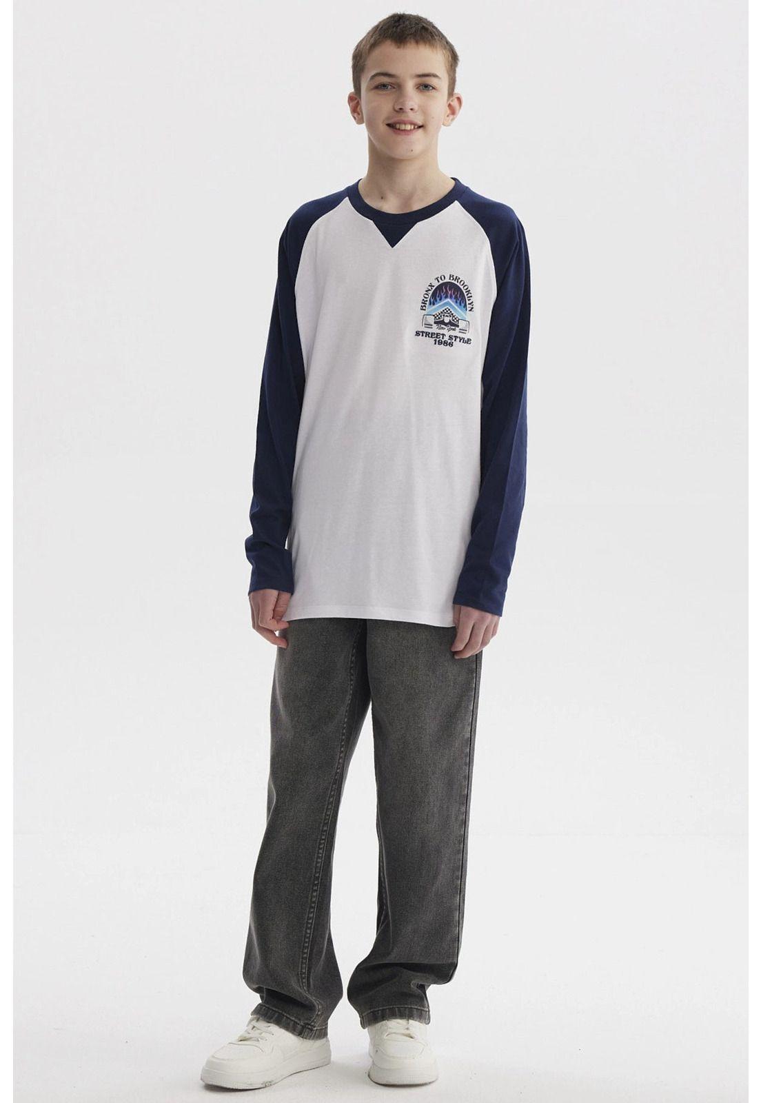 Polera Niño Print Blanco - Vll-3