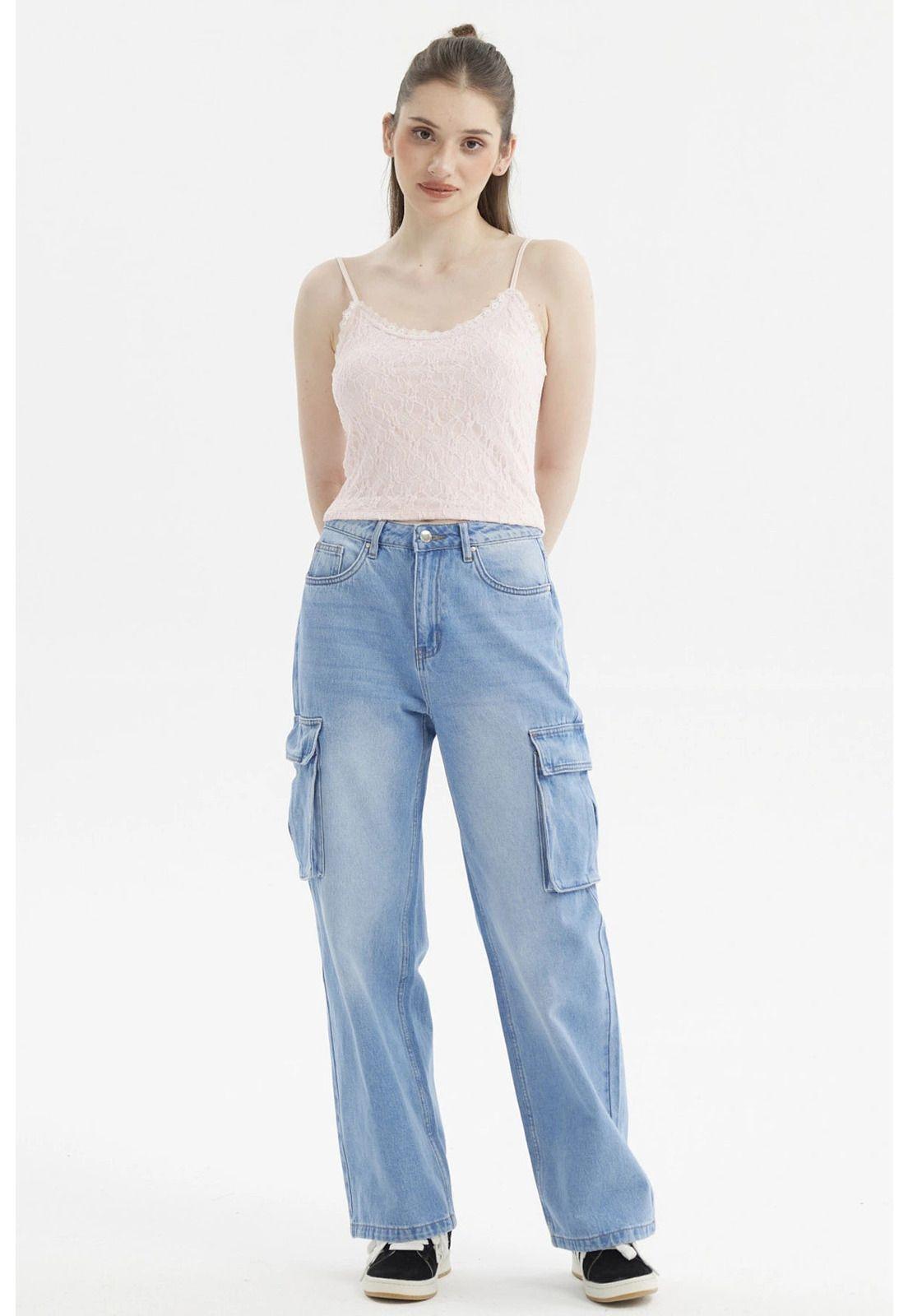 Peto Mujer Encaje Rosado Claro-3