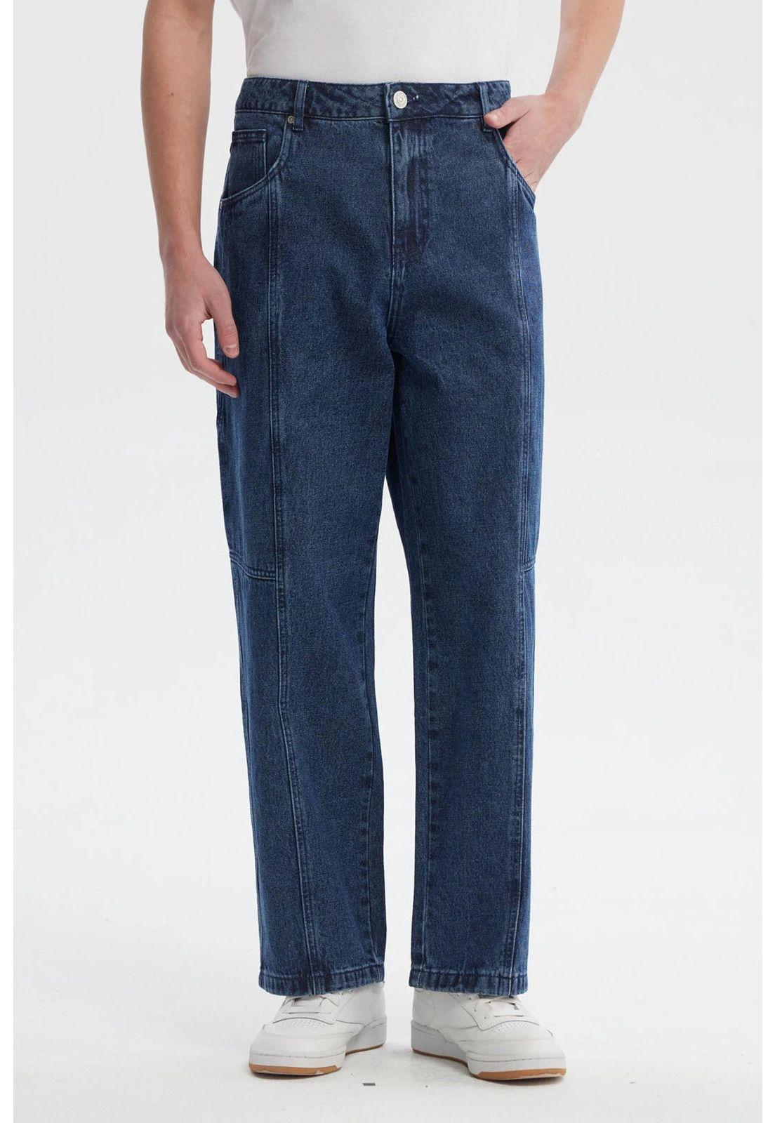 Jeans Hombre Straight Azul - V-0
