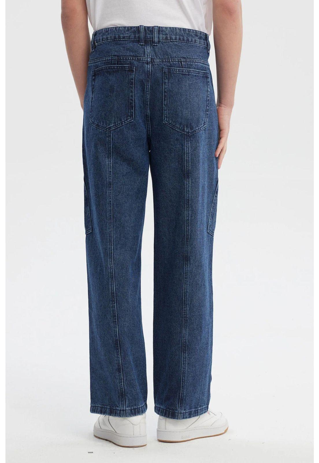 Jeans Hombre Straight Azul - V-2