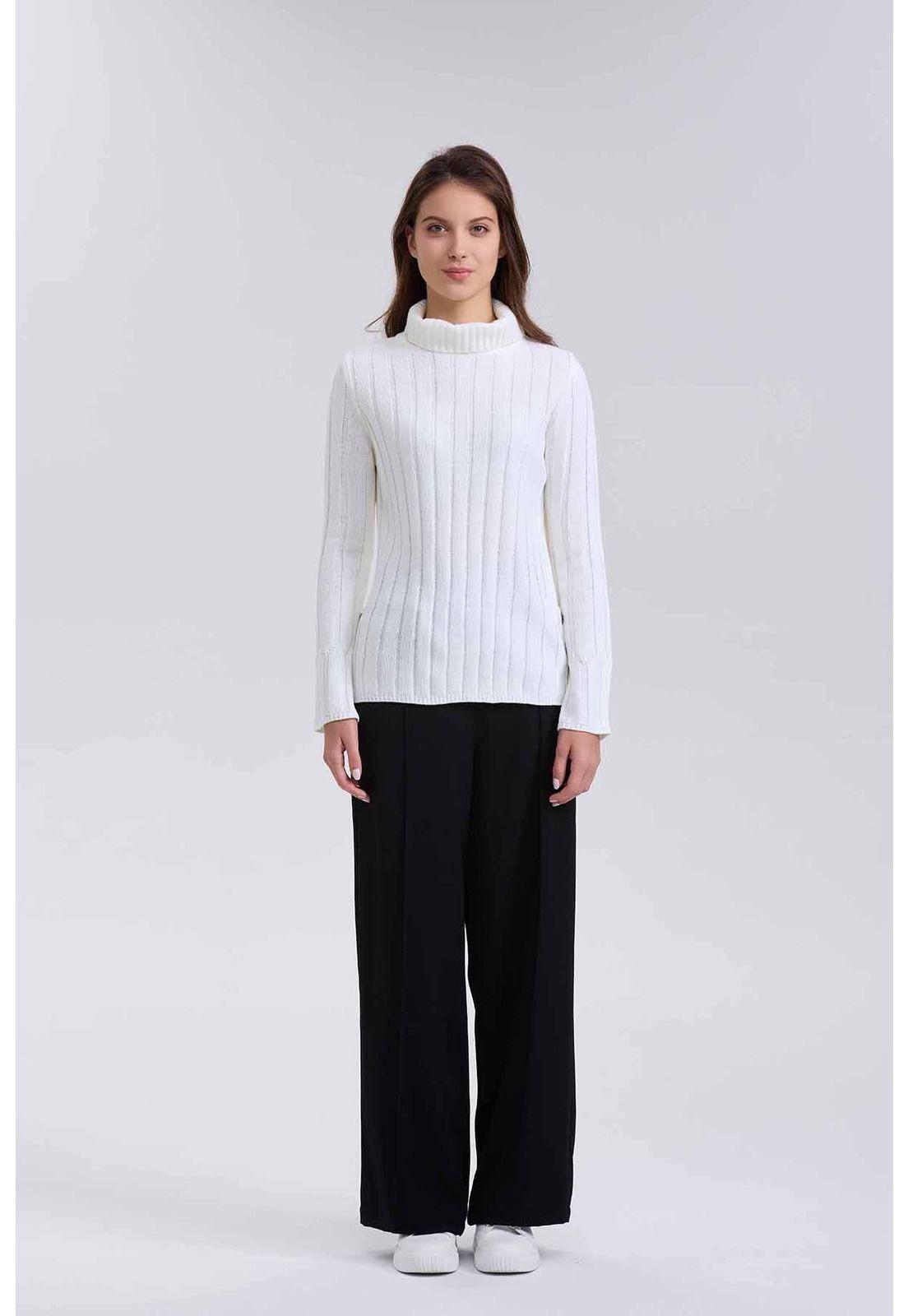 Sweater Mujer Botones Crudo-3