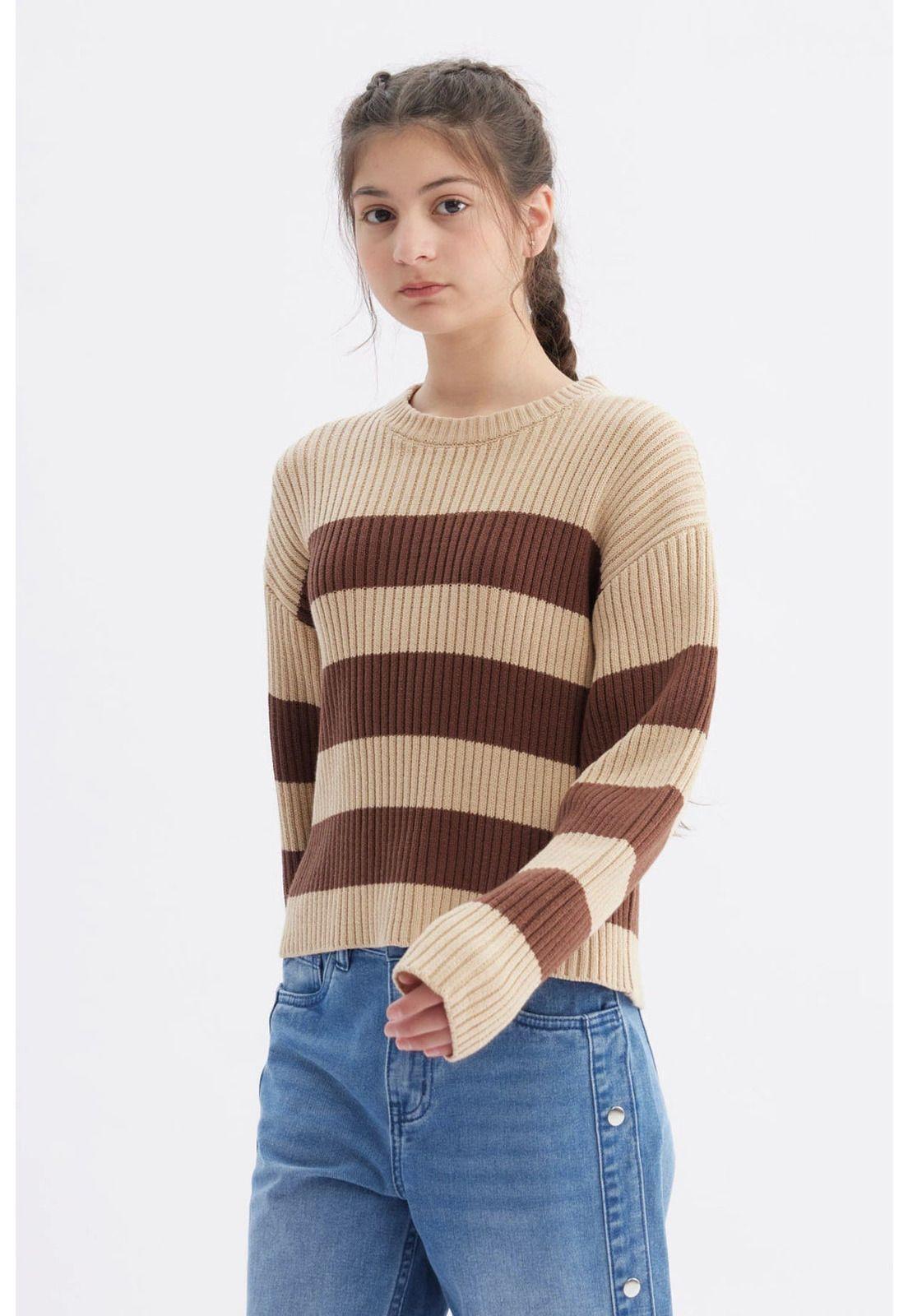 Sweater Niña Slim Café-1