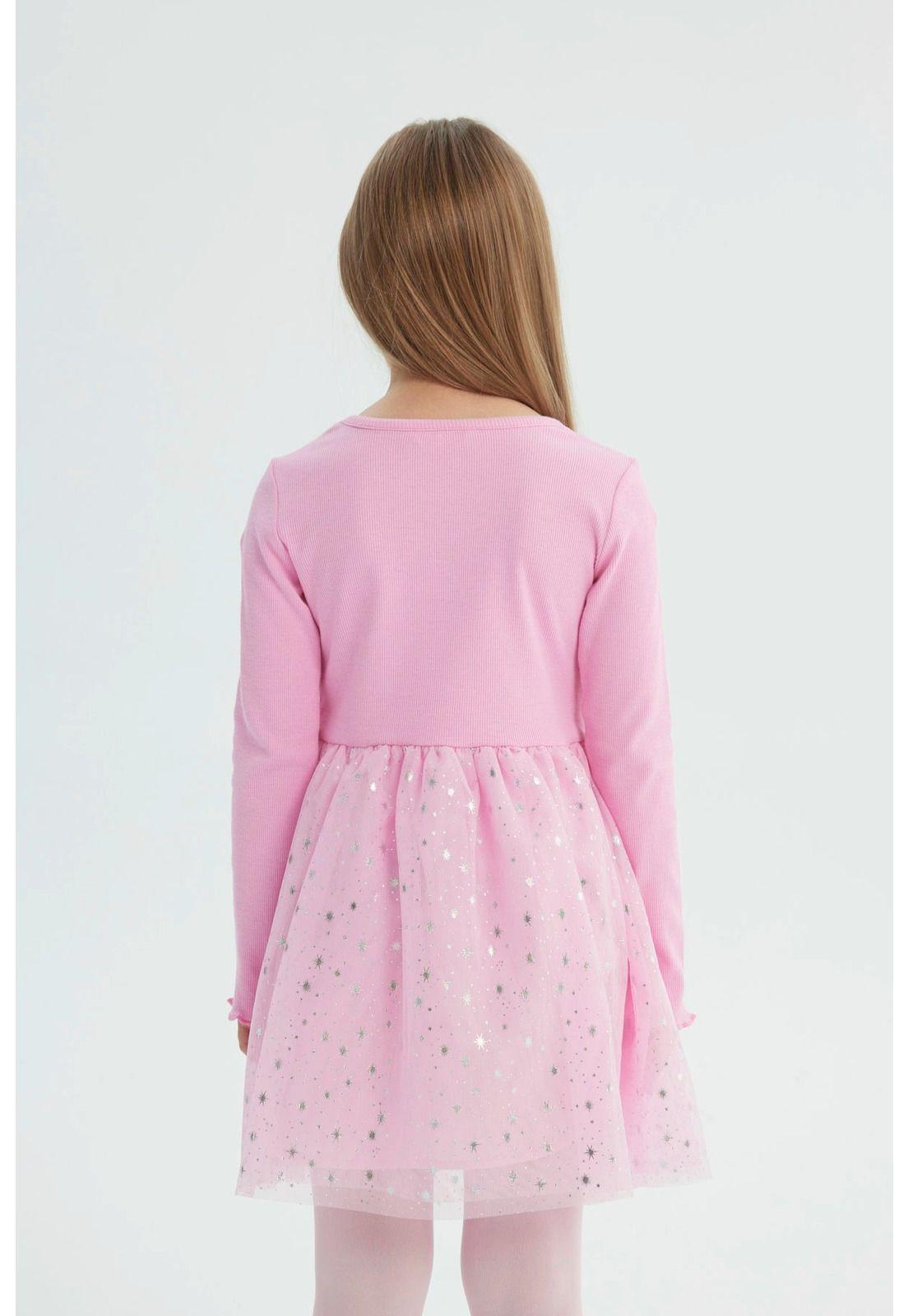 Vestido Niña Falda Midi Rosado-2