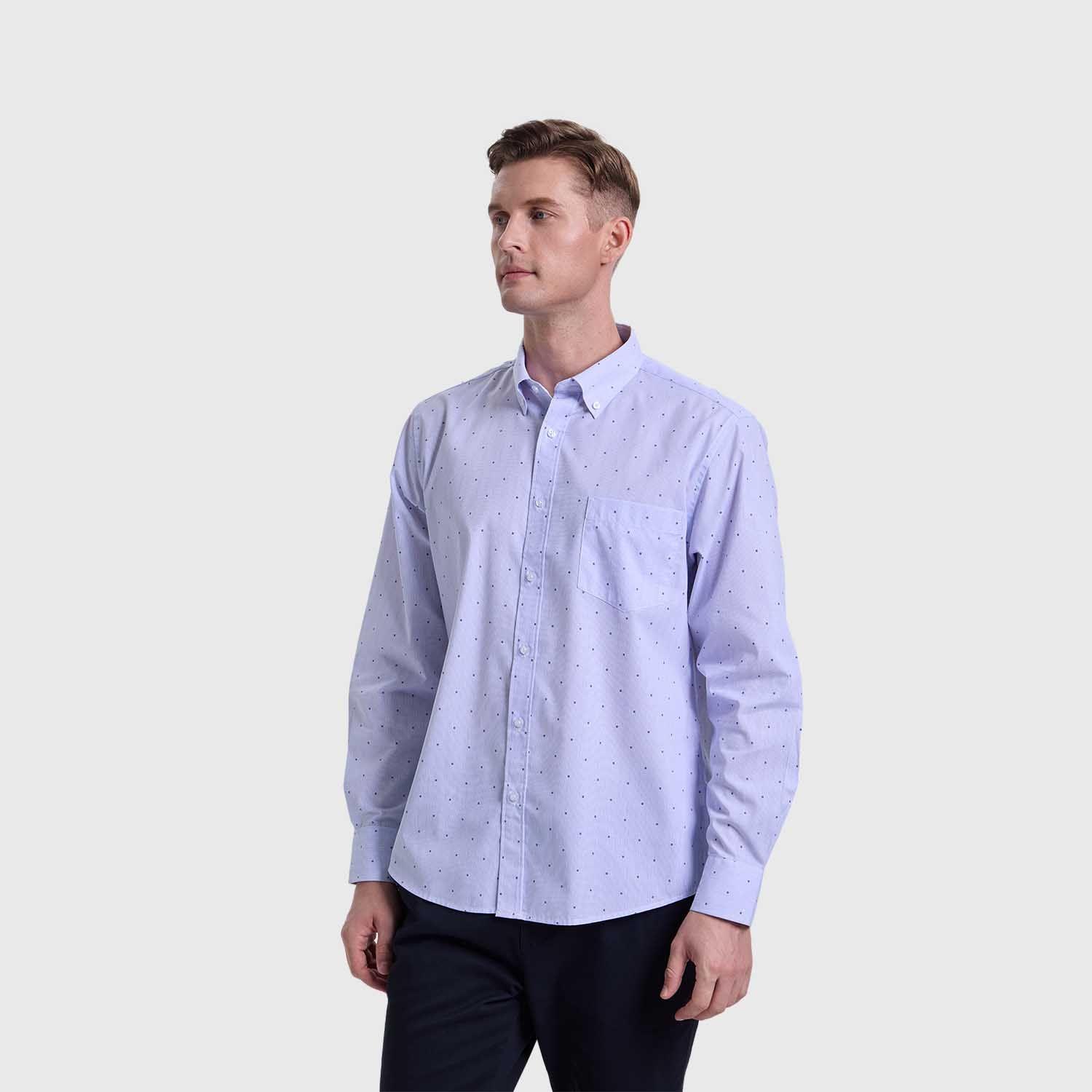Camisa Hombre Fantasía Celeste Claro Fashion's Park-1
