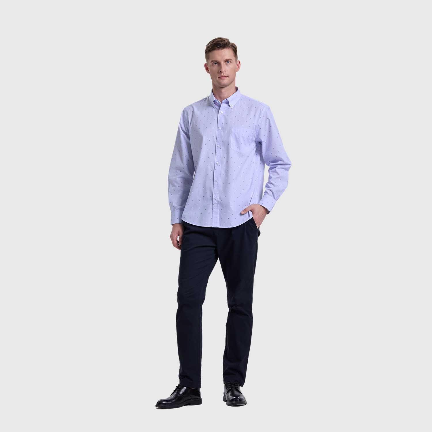 Camisa Hombre Fantasía Celeste Claro Fashion's Park-3