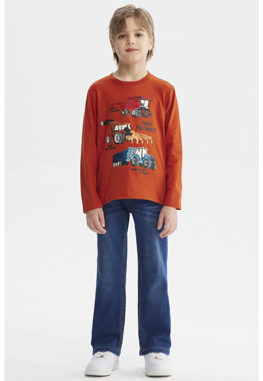 Polera Niño Toddler Print Ocre-3