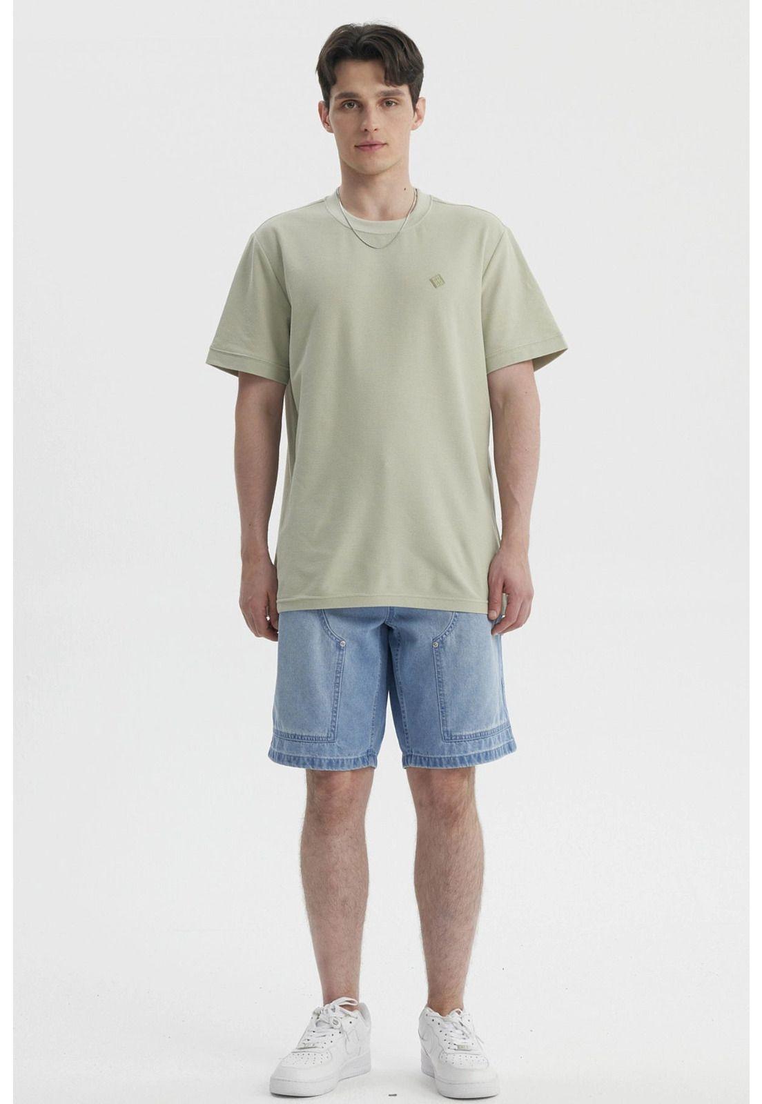 Bermuda Hombre Parche Carpintero Azul Retro-3