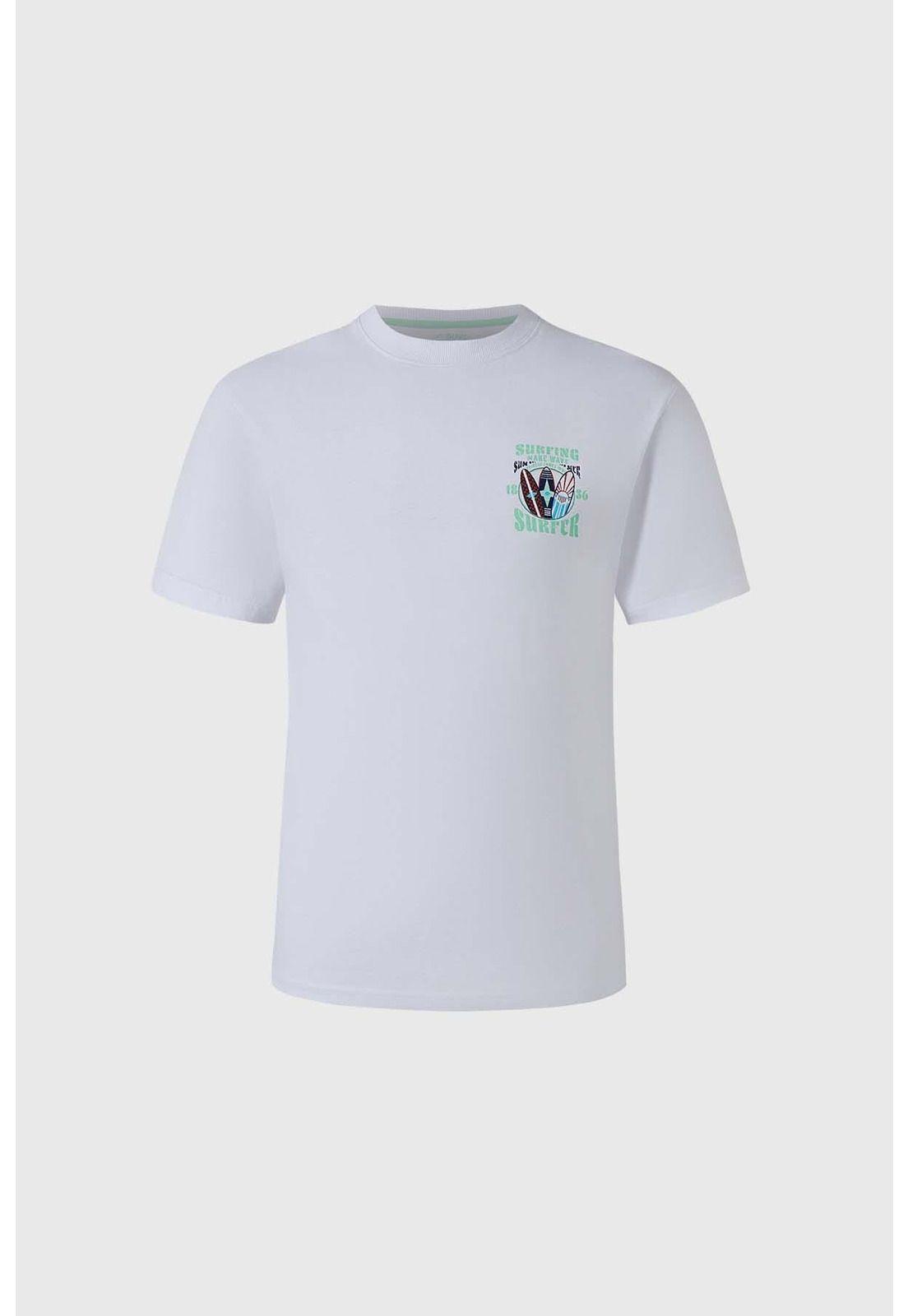 Polera Niño Print Blanco-0