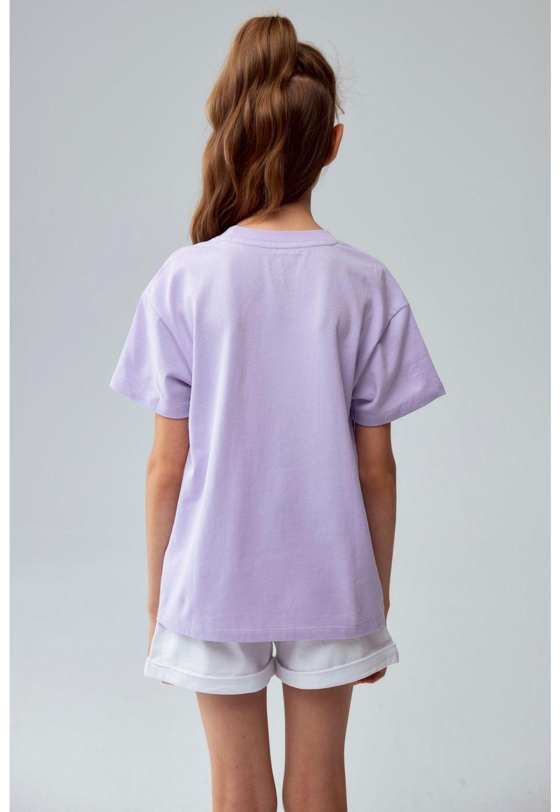 Polera Niña Con Glitter Lila-2