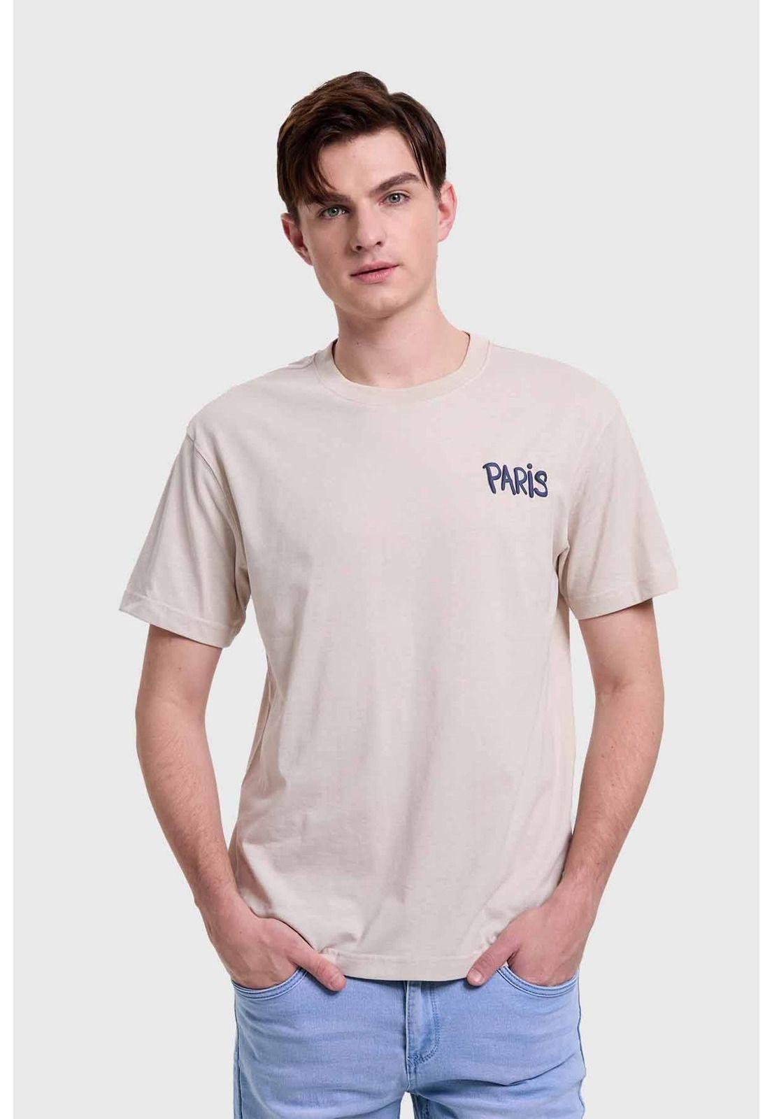 Polera Hombre Print Beige - ll-0