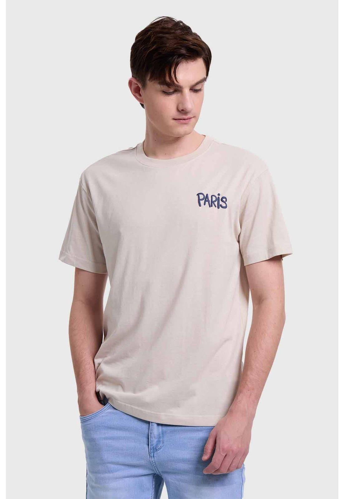 Polera Hombre Print Beige - ll-1