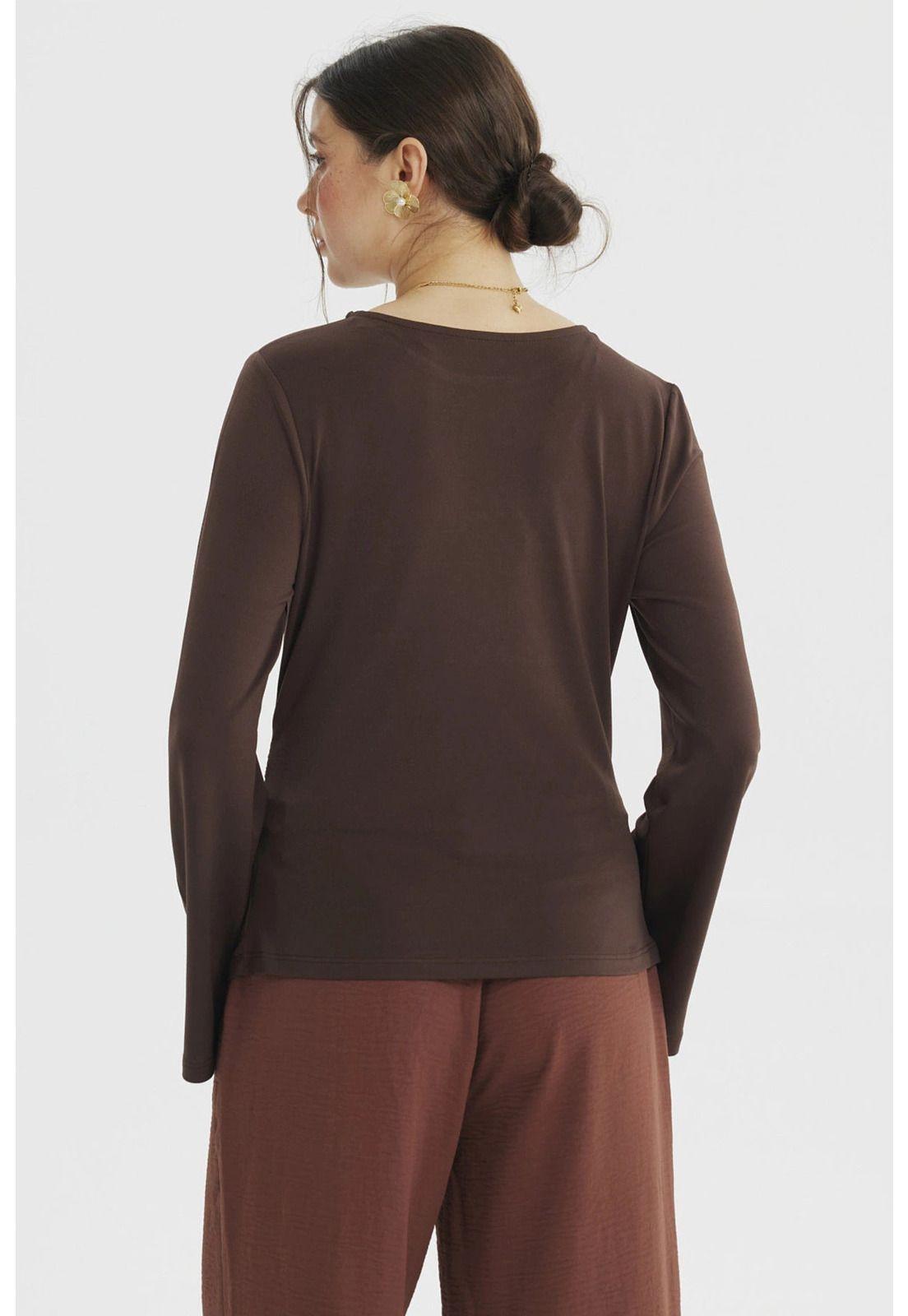 Polera Mujer Ajustado Chocolate - ll-2