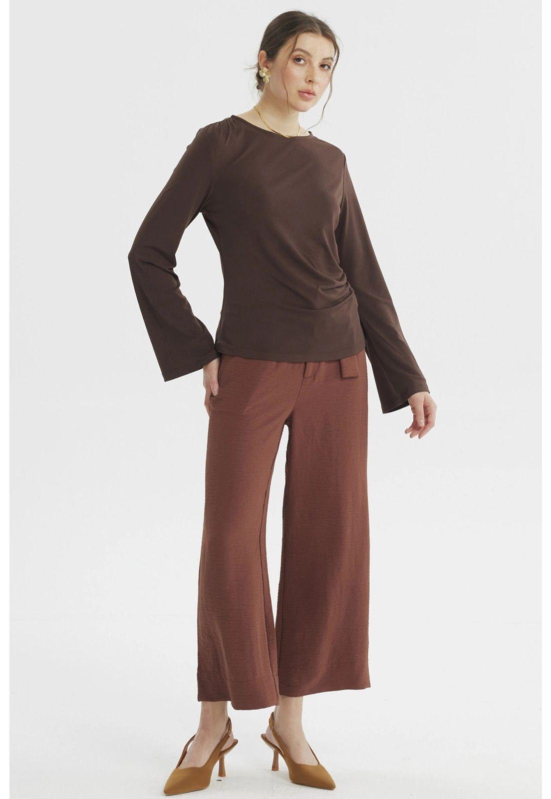 Polera Mujer Ajustado Chocolate - ll-3
