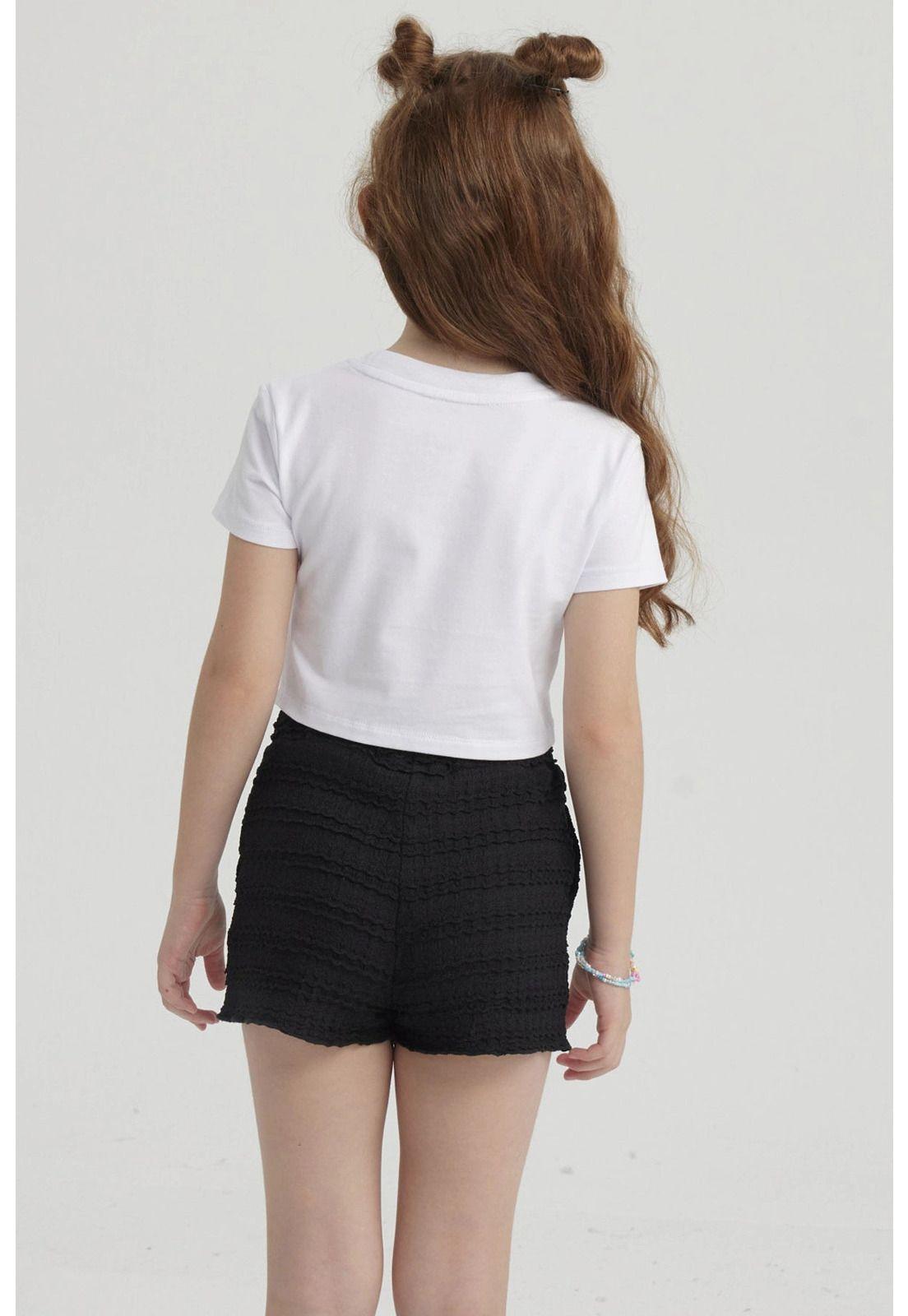 Polera Niña Print Basta Simétrica Blanco-6