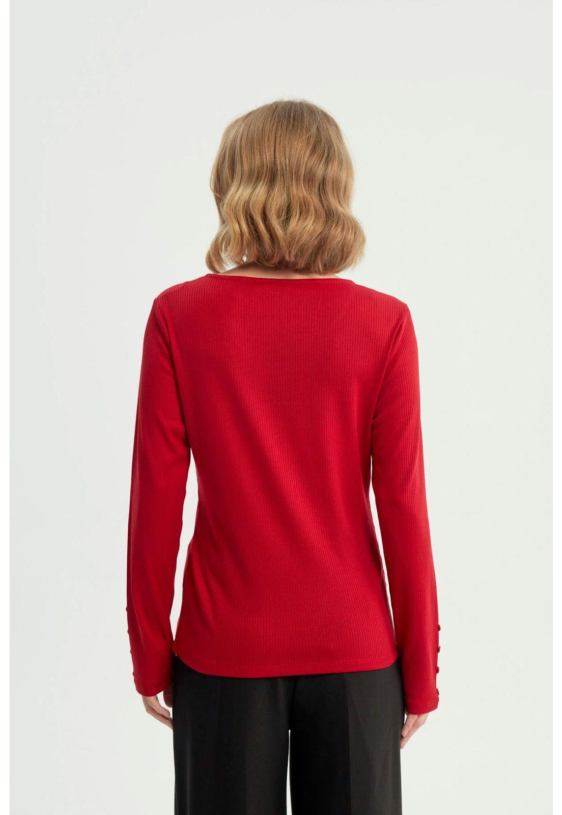 Polera Mujer Slim Rojo - Vl-2