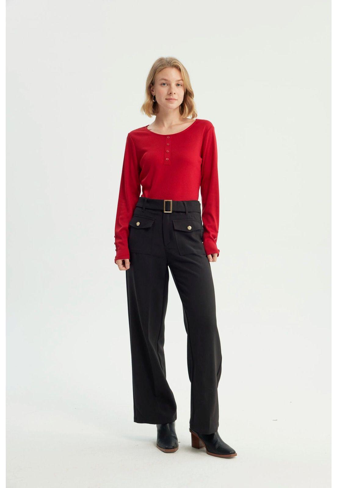 Polera Mujer Slim Rojo - Vl-3